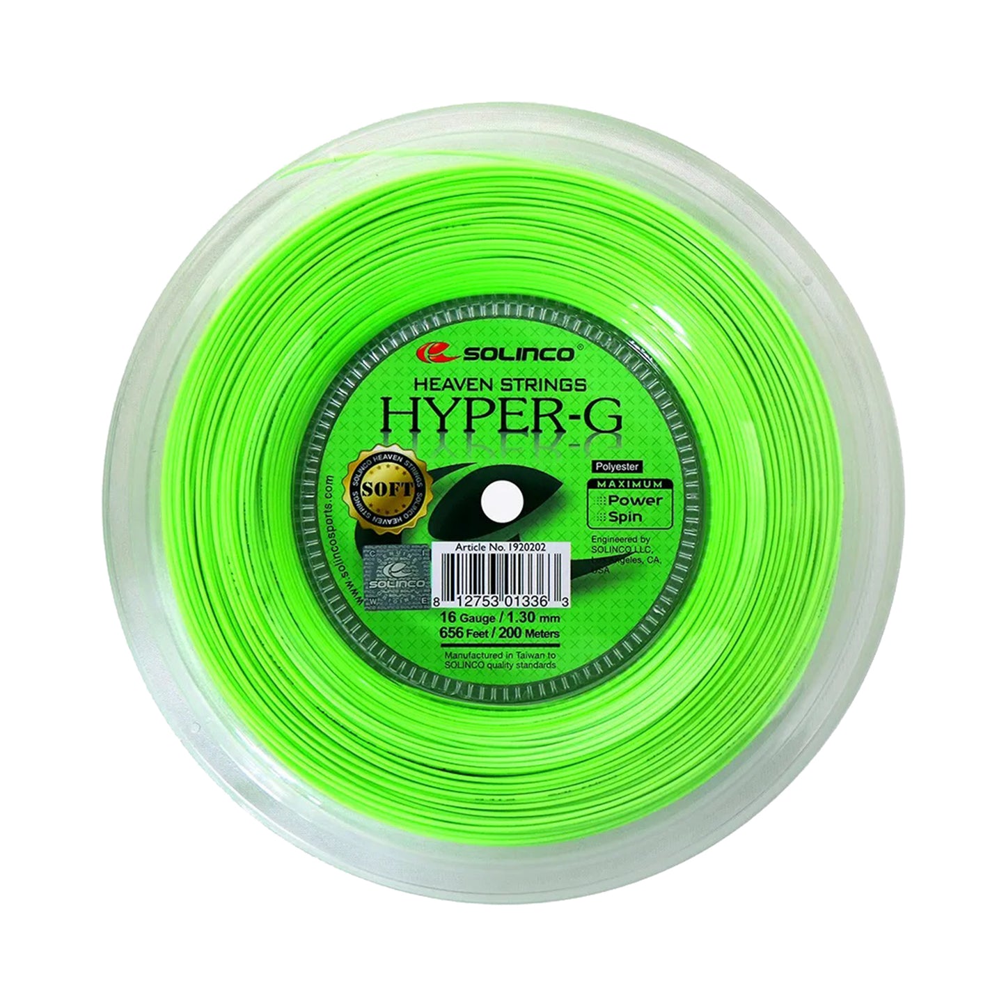 Solinco Hyper-G Soft Szpula Do Naciągów 200m-Zieleń Solinco Hyper-G Soft Szpula Do Naciągów 200m-Zieleń