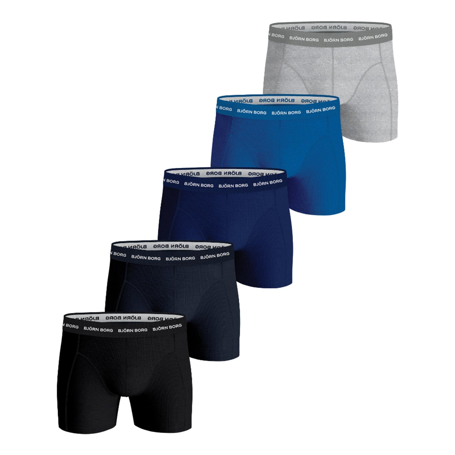 Björn Borg Cotton Stretch Bokserki sportowe Opakowanie 5 szt. Mężczyźni - czarny, niebieski Björn Borg Cotton Stretch Bokserki sportowe Opakowanie 5 szt. Mężczyźni - czarny, niebieski