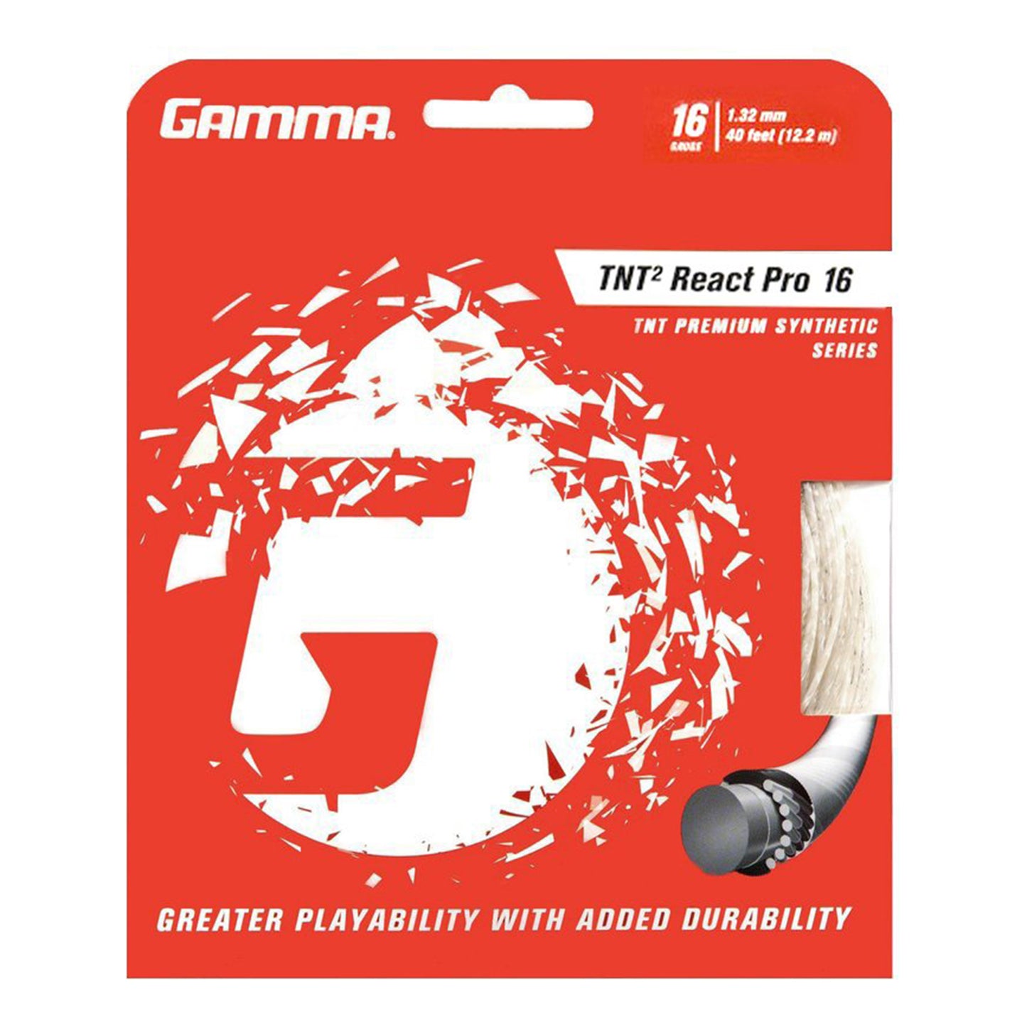 Gamma TNT² React Pro Zestaw Naciągów 12,2m-Biały Gamma TNT² React Pro Zestaw Naciągów 12,2m-Biały