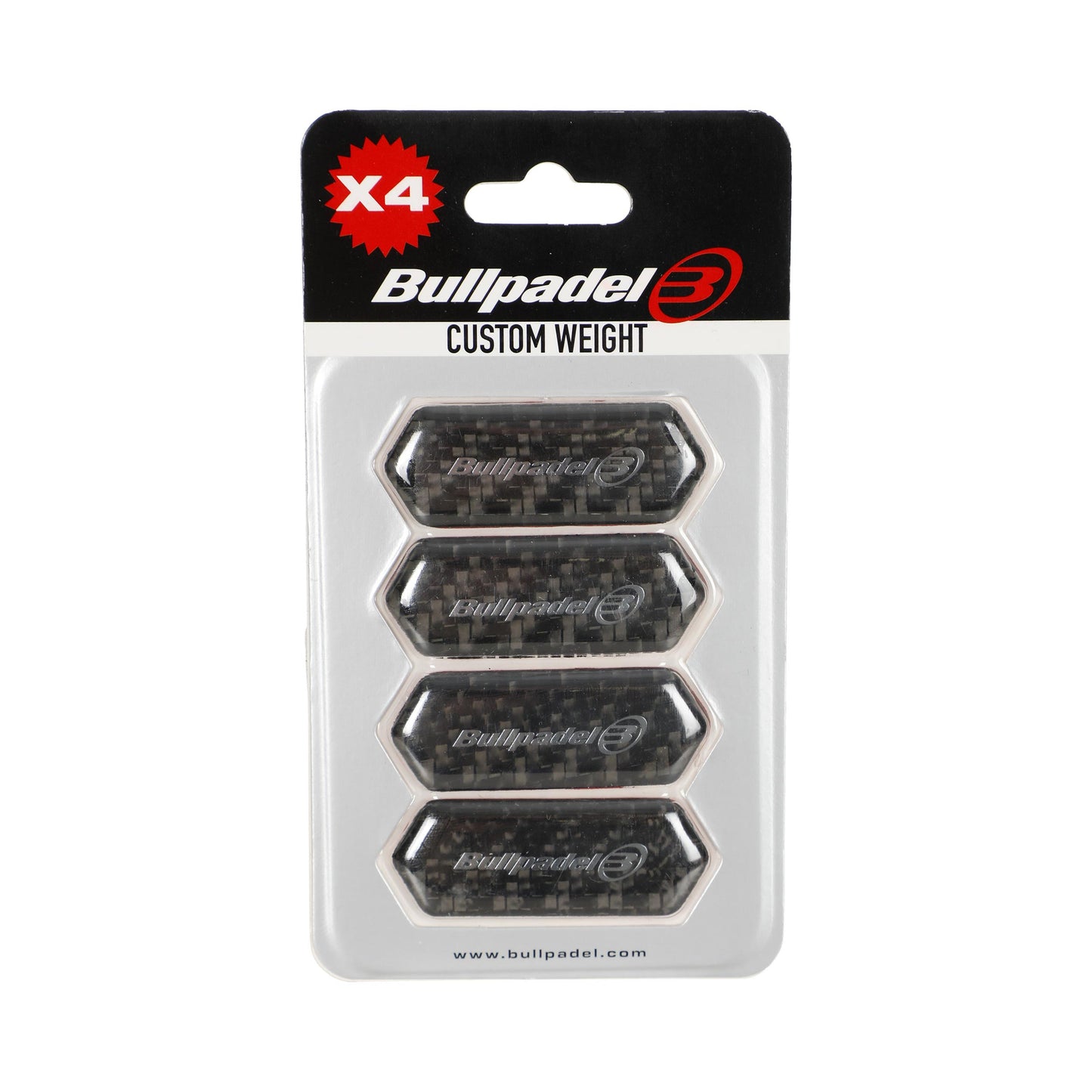 Bullpadel Protector Custom (4x3 gr.) Taśma ołowiana - czarny Bullpadel Protector Custom (4x3 gr.) Taśma ołowiana - czarny