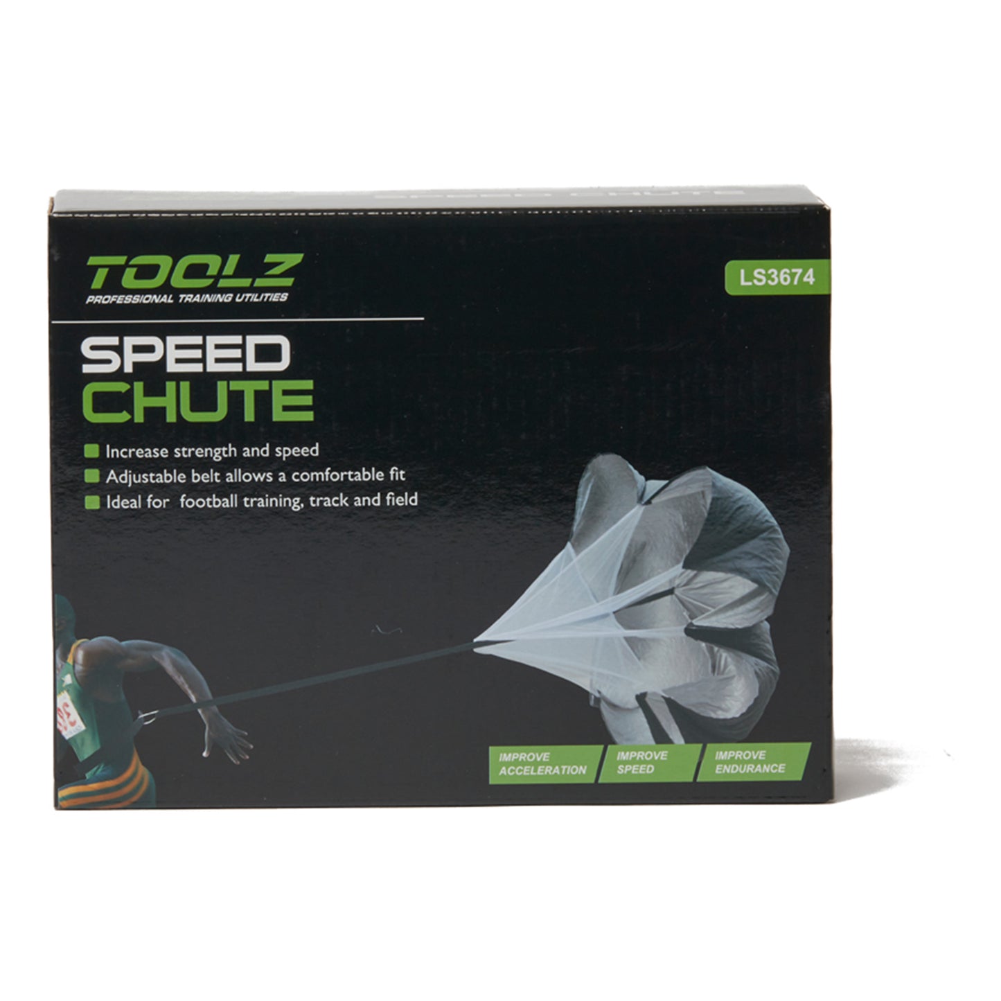 TOOLZ Speed Chute Sprzęt Treningowy-Czarny TOOLZ Speed Chute Sprzęt Treningowy-Czarny