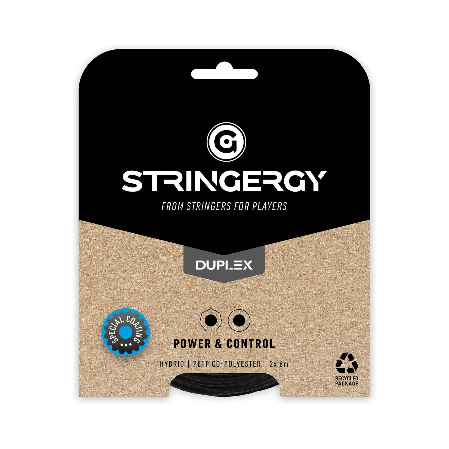 Stringergy Duplex Zestaw Naciągów 2x 6m-Czarny,Czarny Stringergy Duplex Zestaw Naciągów 2x 6m-Czarny,Czarny