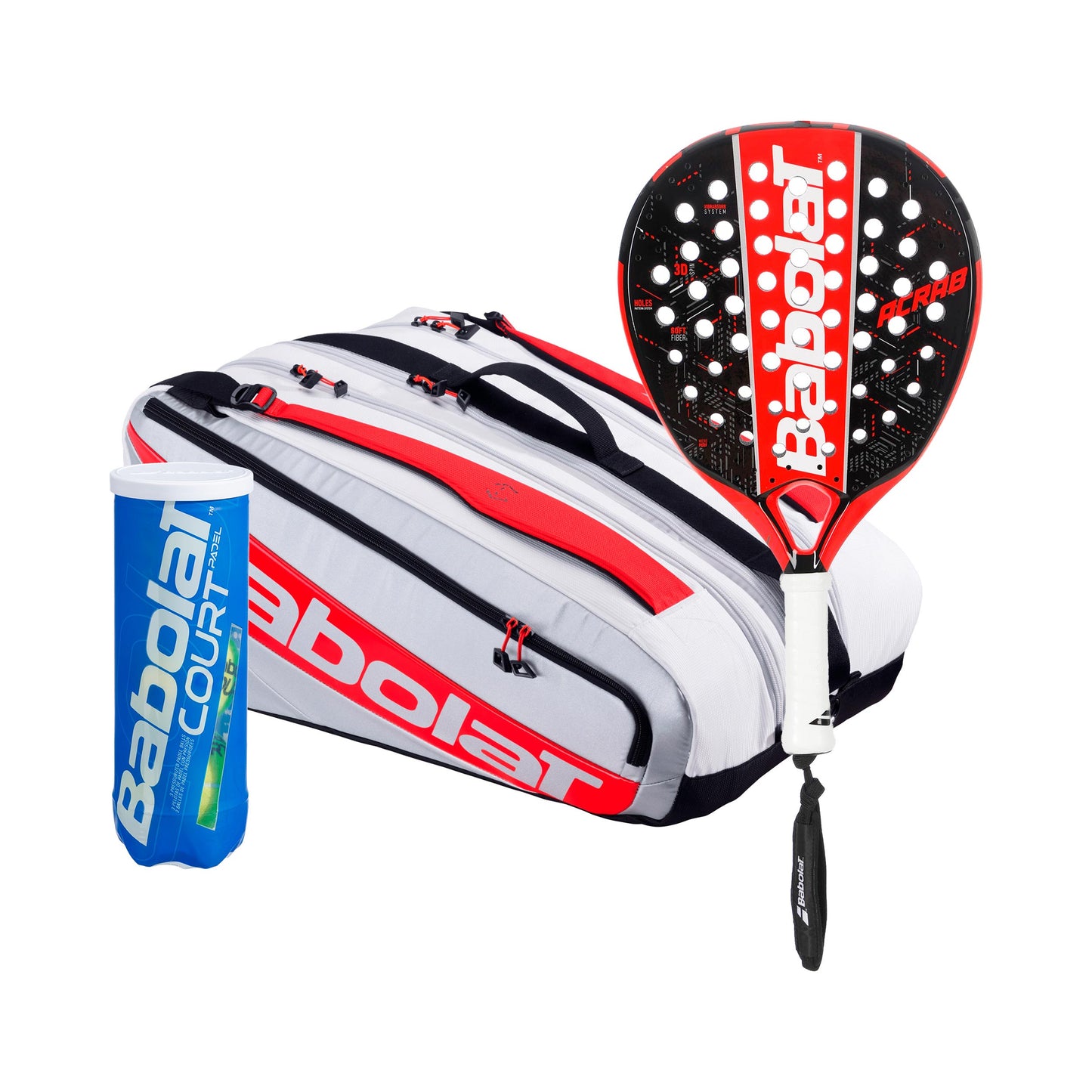Babolat Opakowanie 3 szt. ACRAB Plus Torba na Raketie, PLUS PUSZKA Z PIŁKAMI Babolat Opakowanie 3 szt. ACRAB Plus Torba na Raketie, PLUS PUSZKA Z PIŁKAMI
