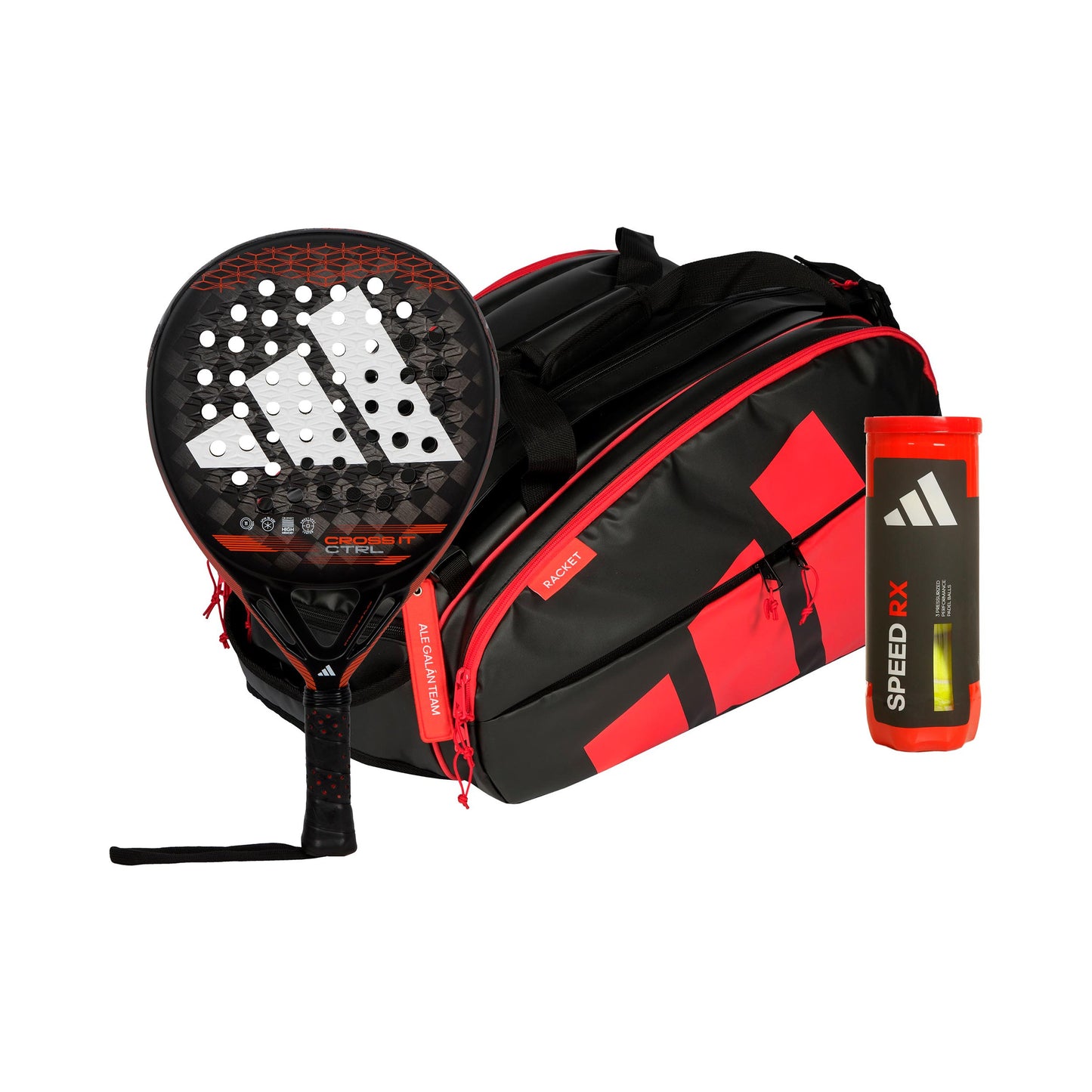 adidas Opakowanie 3 szt. Cross It Ctrl Plus Torba na Raketie, PLUS PUSZKA Z PIŁKAMI adidas Opakowanie 3 szt. Cross It Ctrl Plus Torba na Raketie, PLUS PUSZKA Z PIŁKAMI