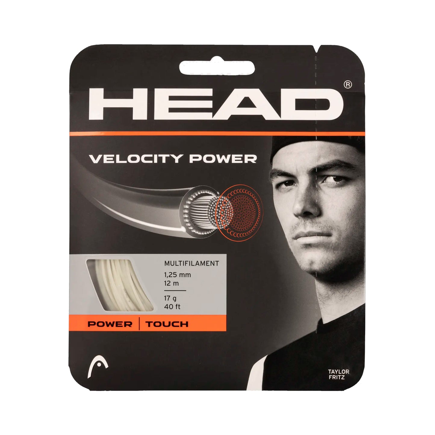 HEAD Velocity MLT Power Zestaw naciągów 12m - nude HEAD Velocity MLT Power Zestaw naciągów 12m - nude
