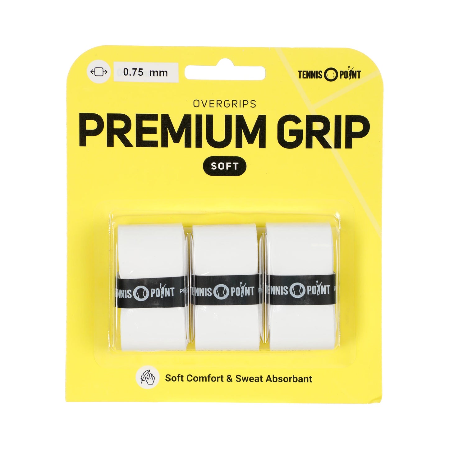 Tennis-Point Premium Soft Opakowanie 3 szt. - biały Tennis-Point Premium Soft Opakowanie 3 szt. - biały