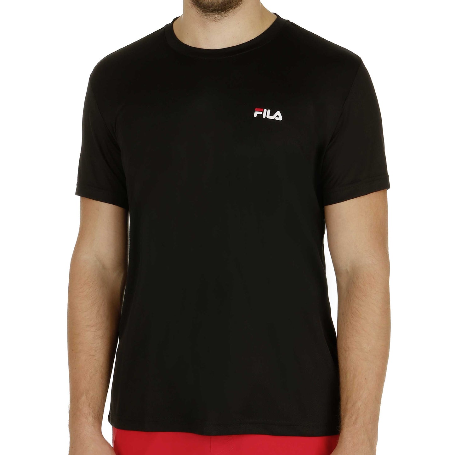 Fila Logo  Koszulka Mężczyźni-czarny