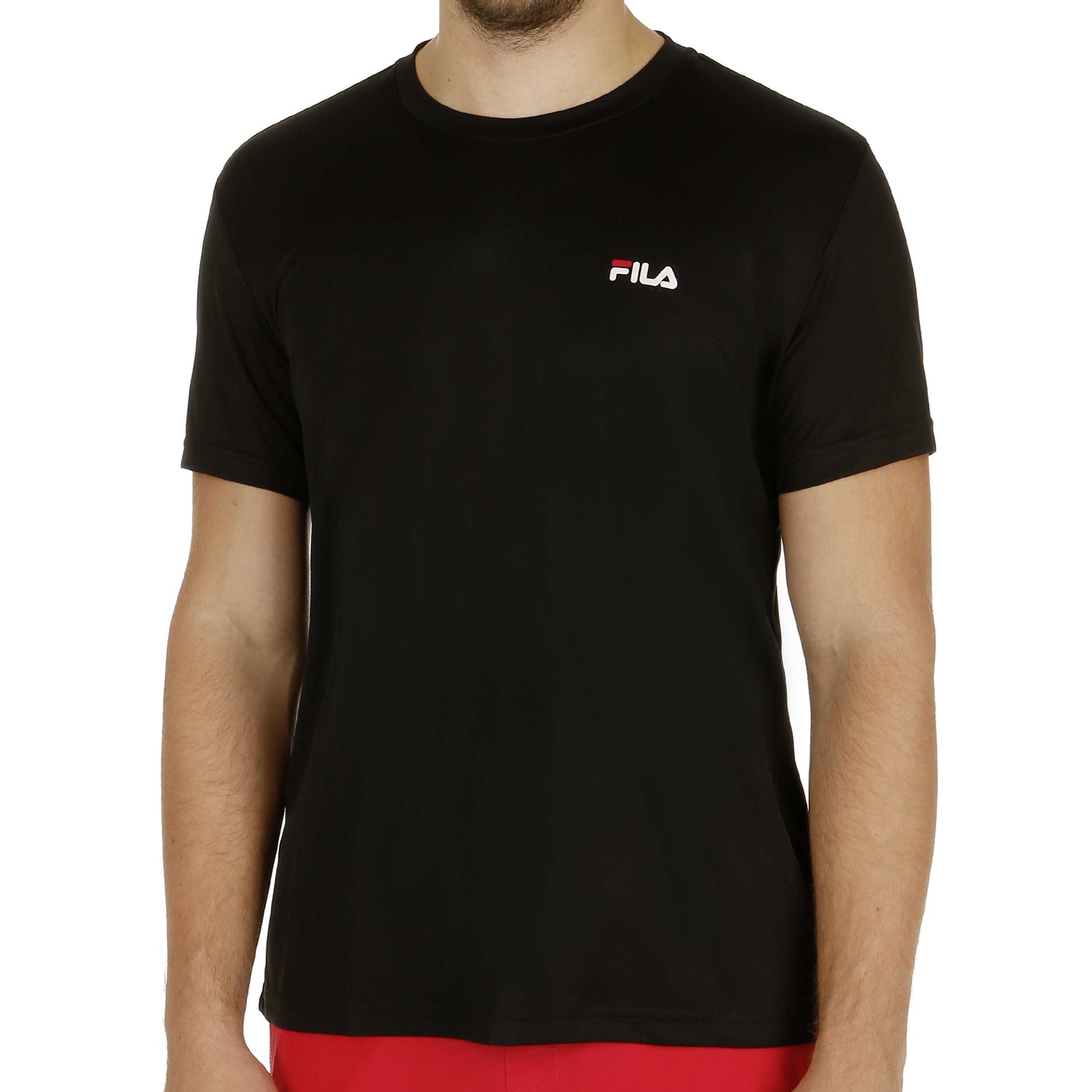 Fila Logo  Koszulka Mężczyźni-czarny