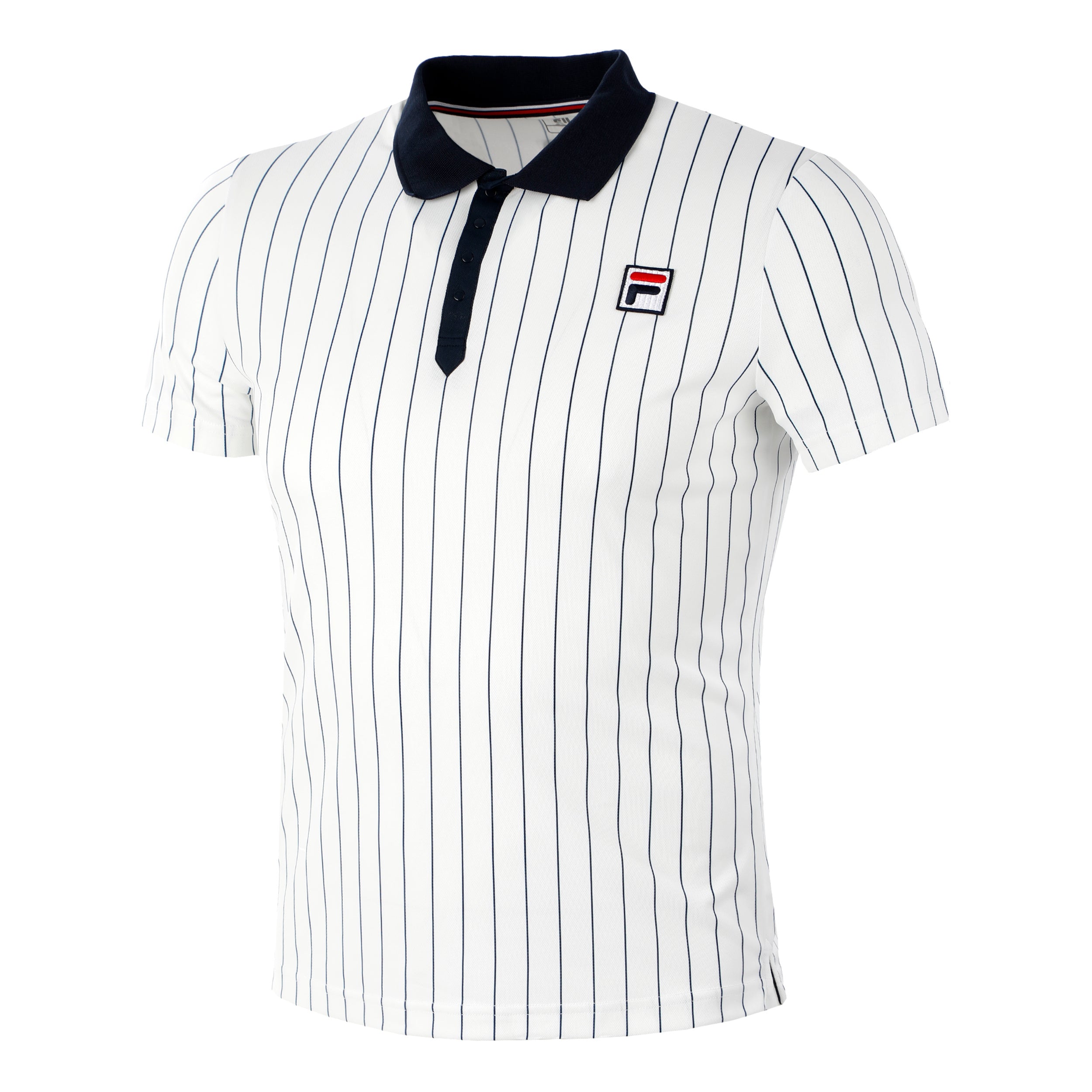 Fila Stripes Björn Polo Mężczyźni - biały, ciemnoniebieski