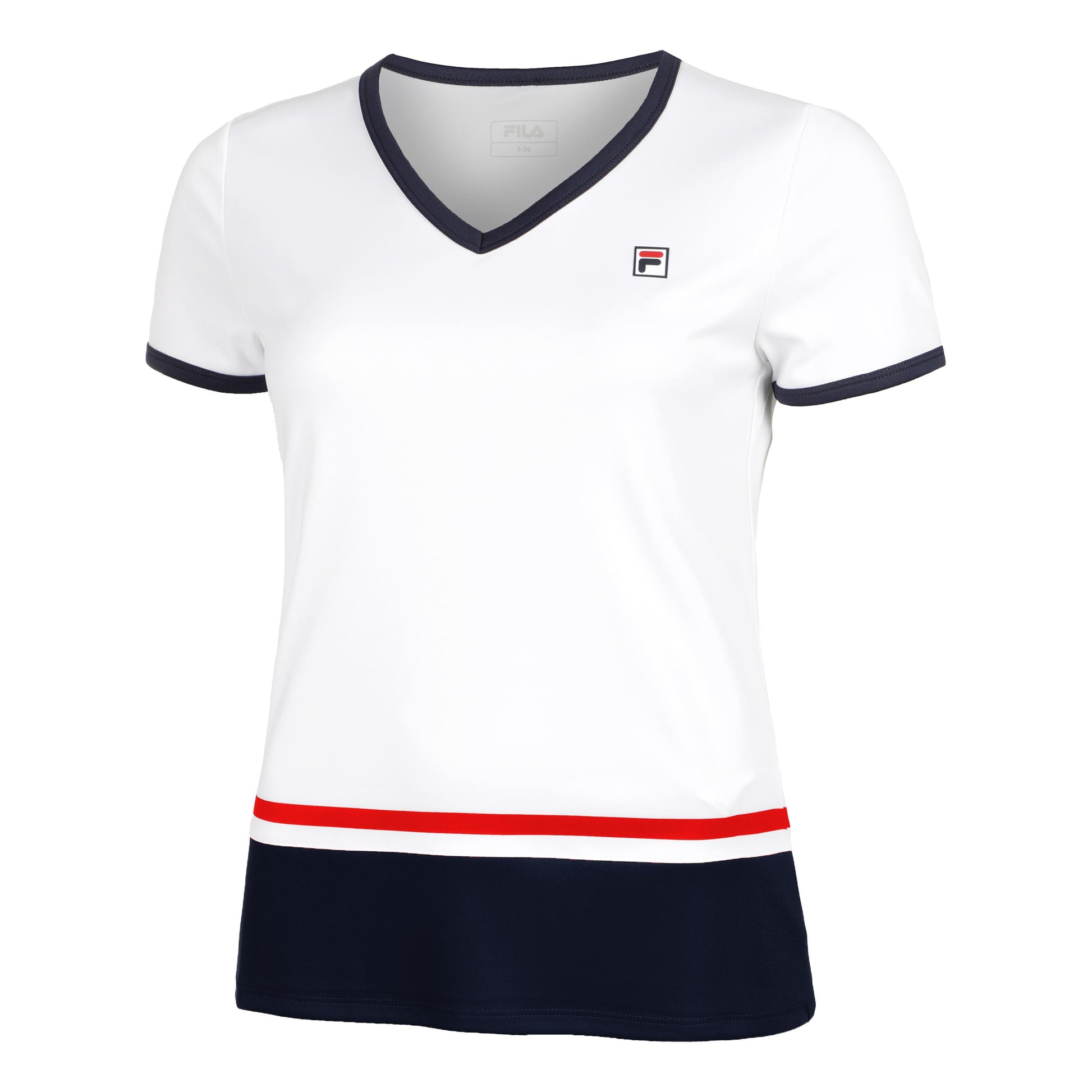 Fila Elisabeth Koszulka Kobiety-Biały,Ciemnoniebieski