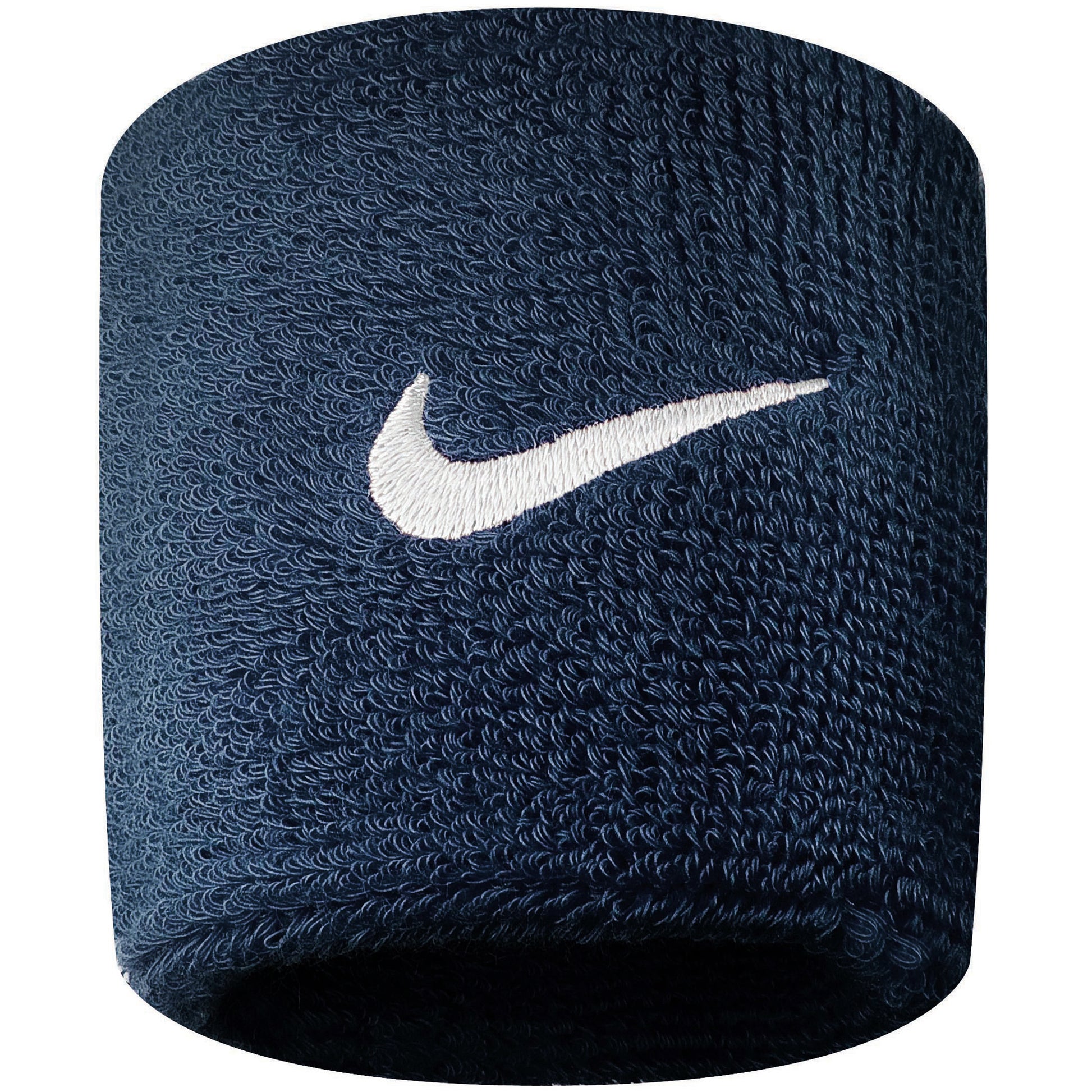 Nike Swoosh Opaska przeciwpotna Opakowanie 2 szt. krótki - ciemnoniebieski, biały