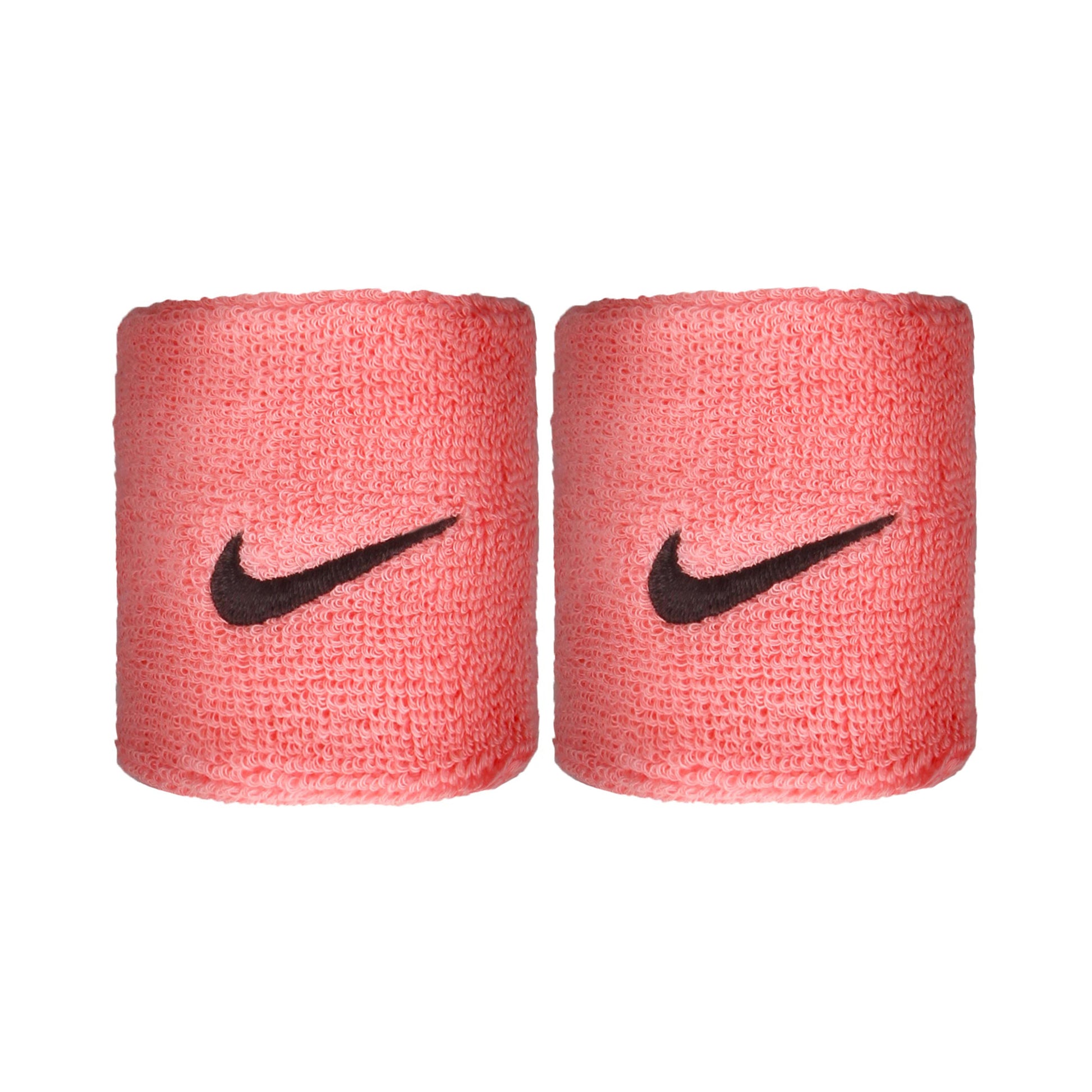 Nike Swoosh Opaska przeciwpotna Opakowanie 2 szt. krótki - róż, czarny