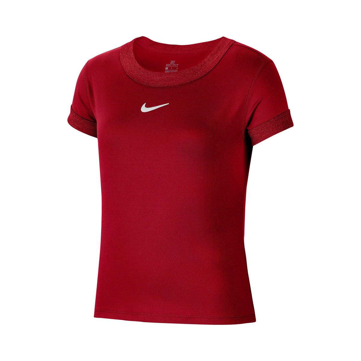 Nike Court Dry  Koszulka Dziewczynki - ciemnoczerwony,