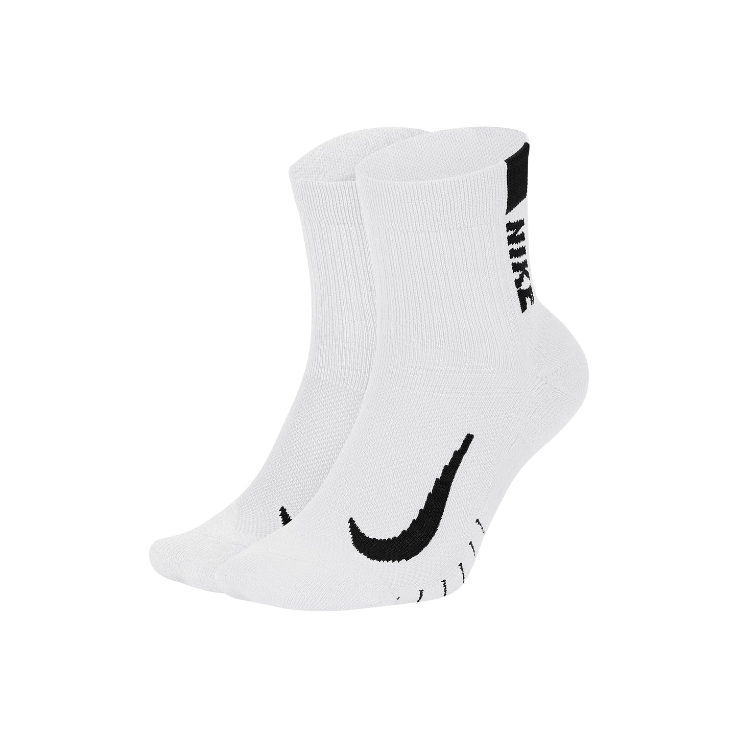 Nike Dri-Fit Multiplier No-Show Socks Skarpety do biegania Opakowanie 2 szt. Unisex - biały, czarny