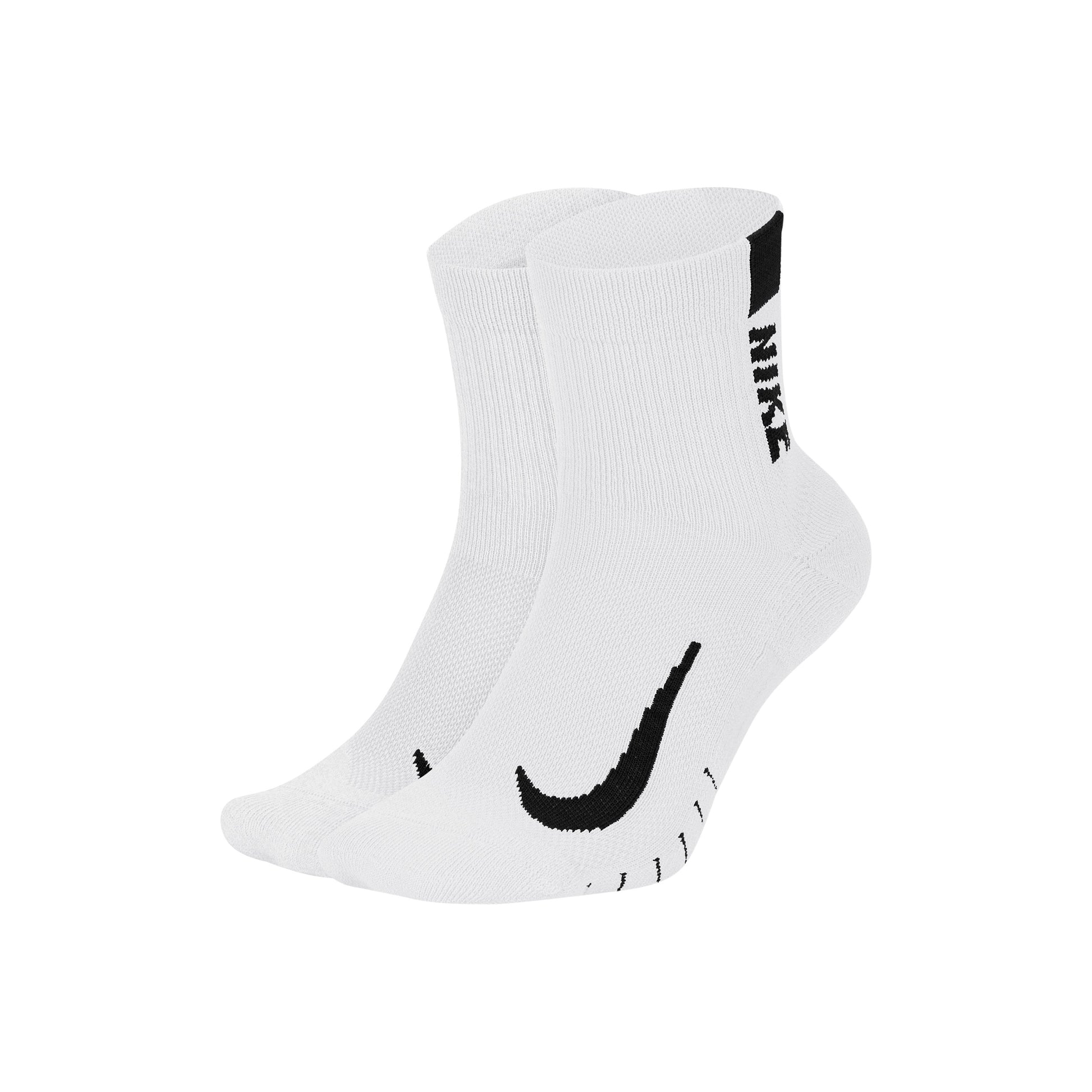 Nike Dri-Fit Multiplier No-Show Socks Skarpety do biegania Opakowanie 2 szt. Unisex - biały, czarny