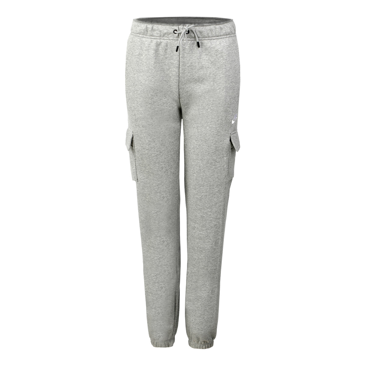 Nike Essential Fleece Medium-Rise Cargo Spodnie dresowe Kobiety - szary, biały