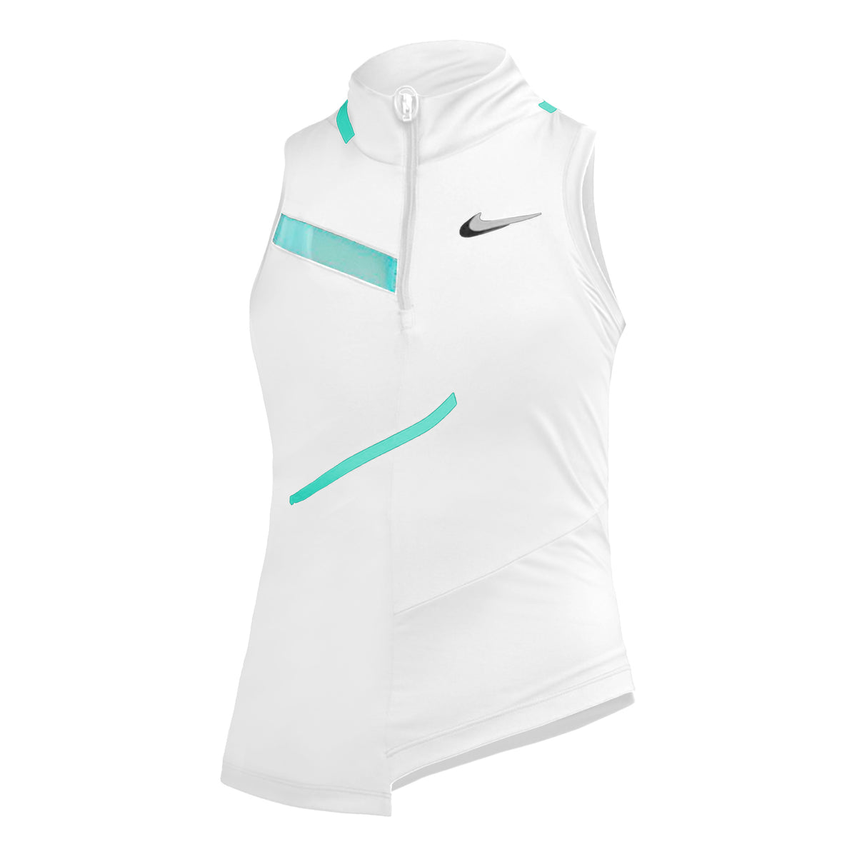 Nike Court Dri-Fit Tank top Kobiety - biały, turkus