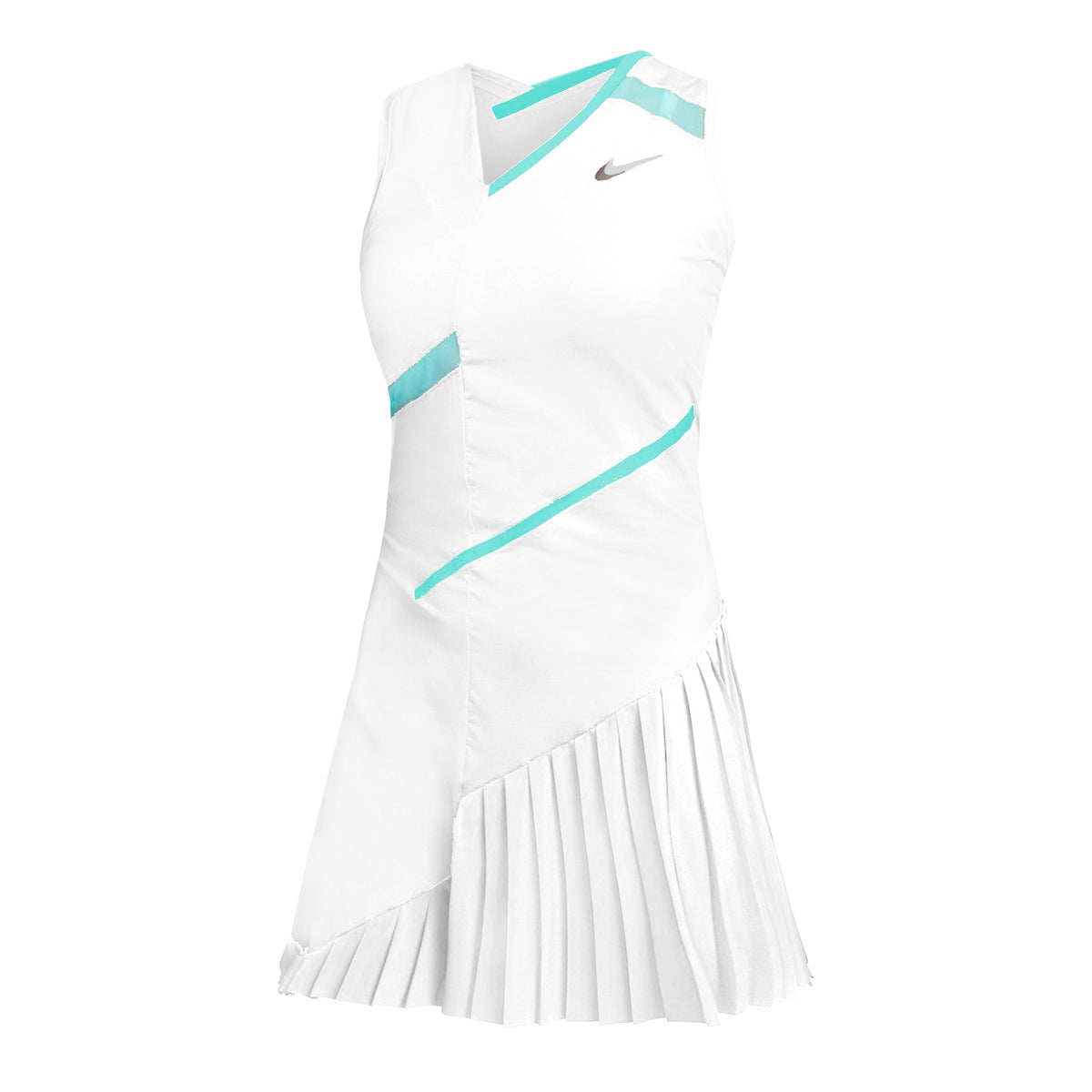 Nike Court Dri-Fit Sukienka Kobiety - biały, turkus