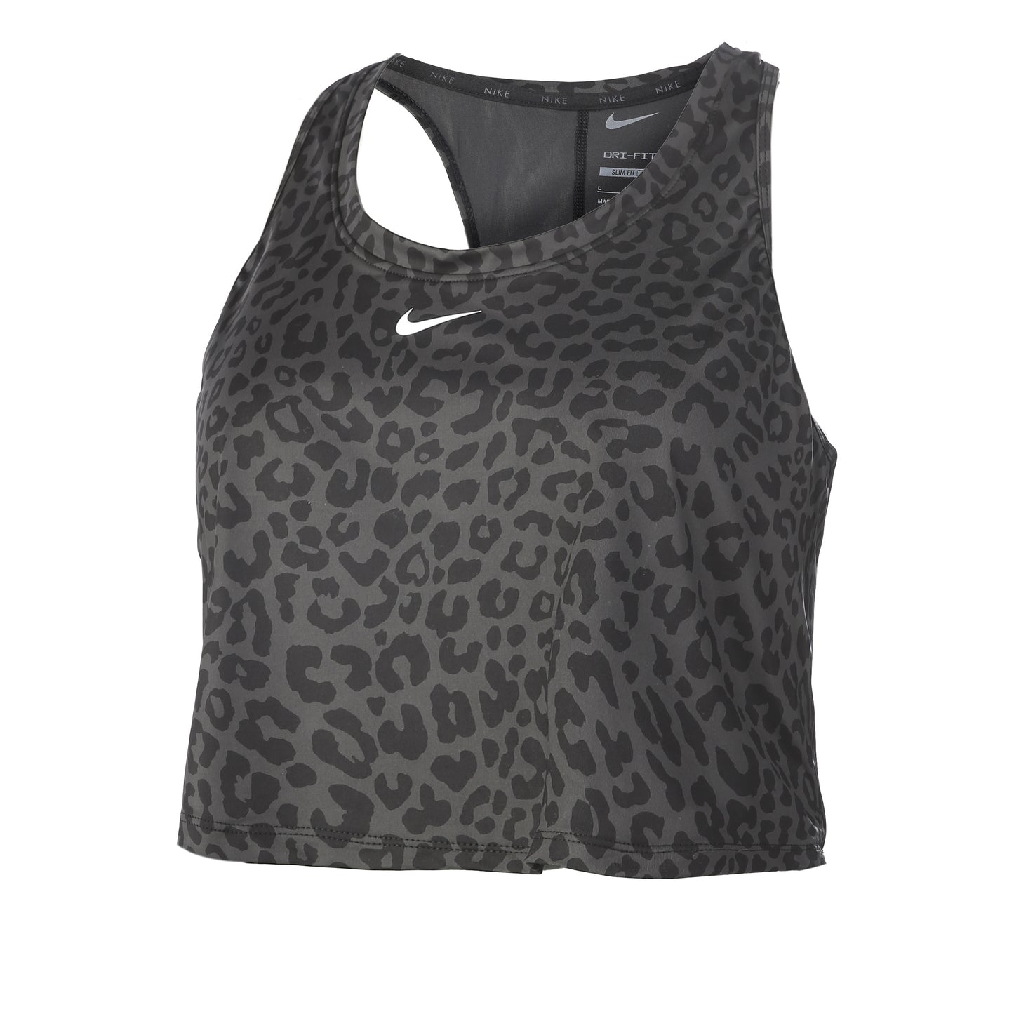 Nike Dri-Fit One Slim Leopard Tank top Kobiety - szary, czarny