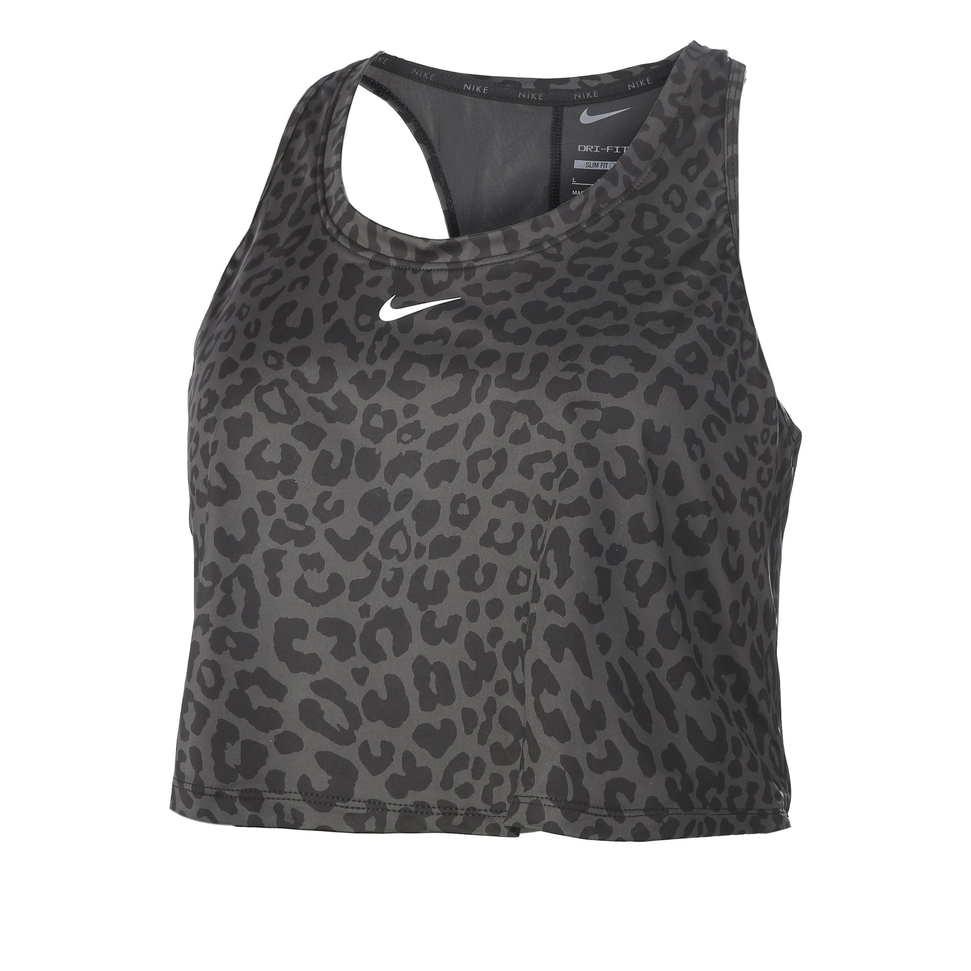 Nike Dri-Fit One Slim Leopard Tank top Kobiety - szary, czarny