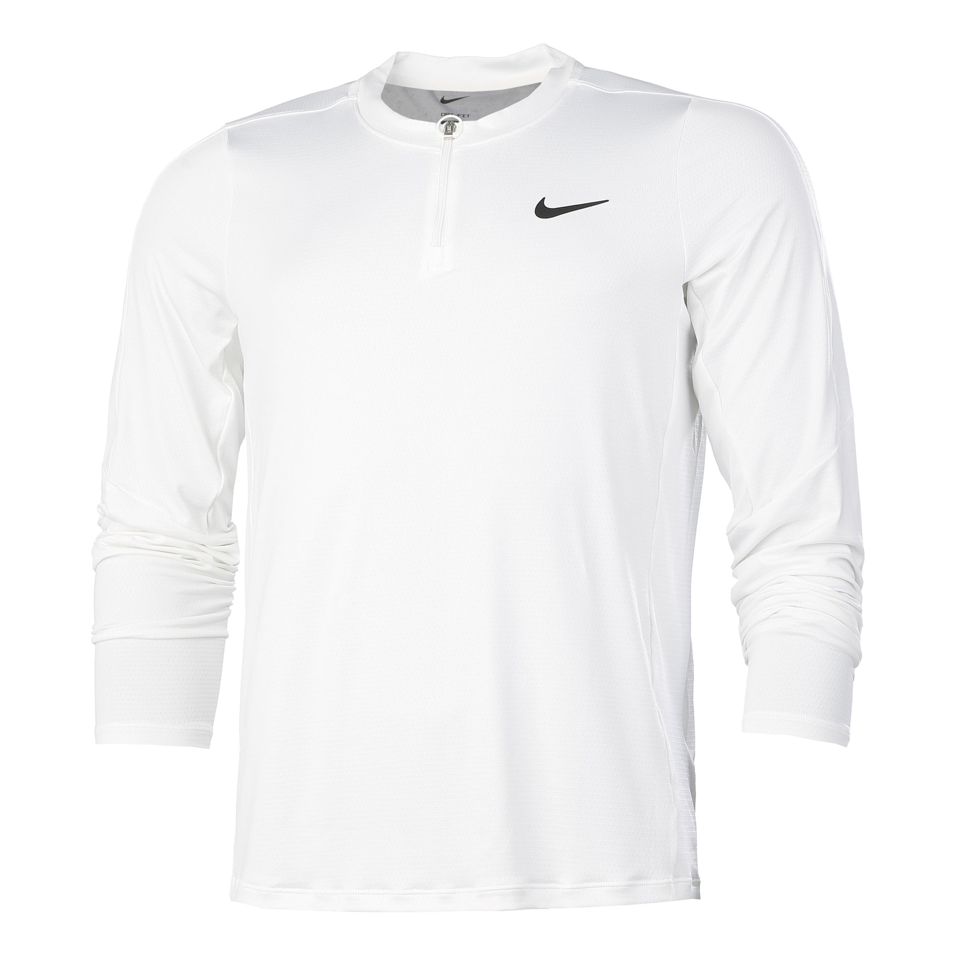 Nike Court Dri-Fit Half-Zip Długi Rękaw Mężczyźni - biały,