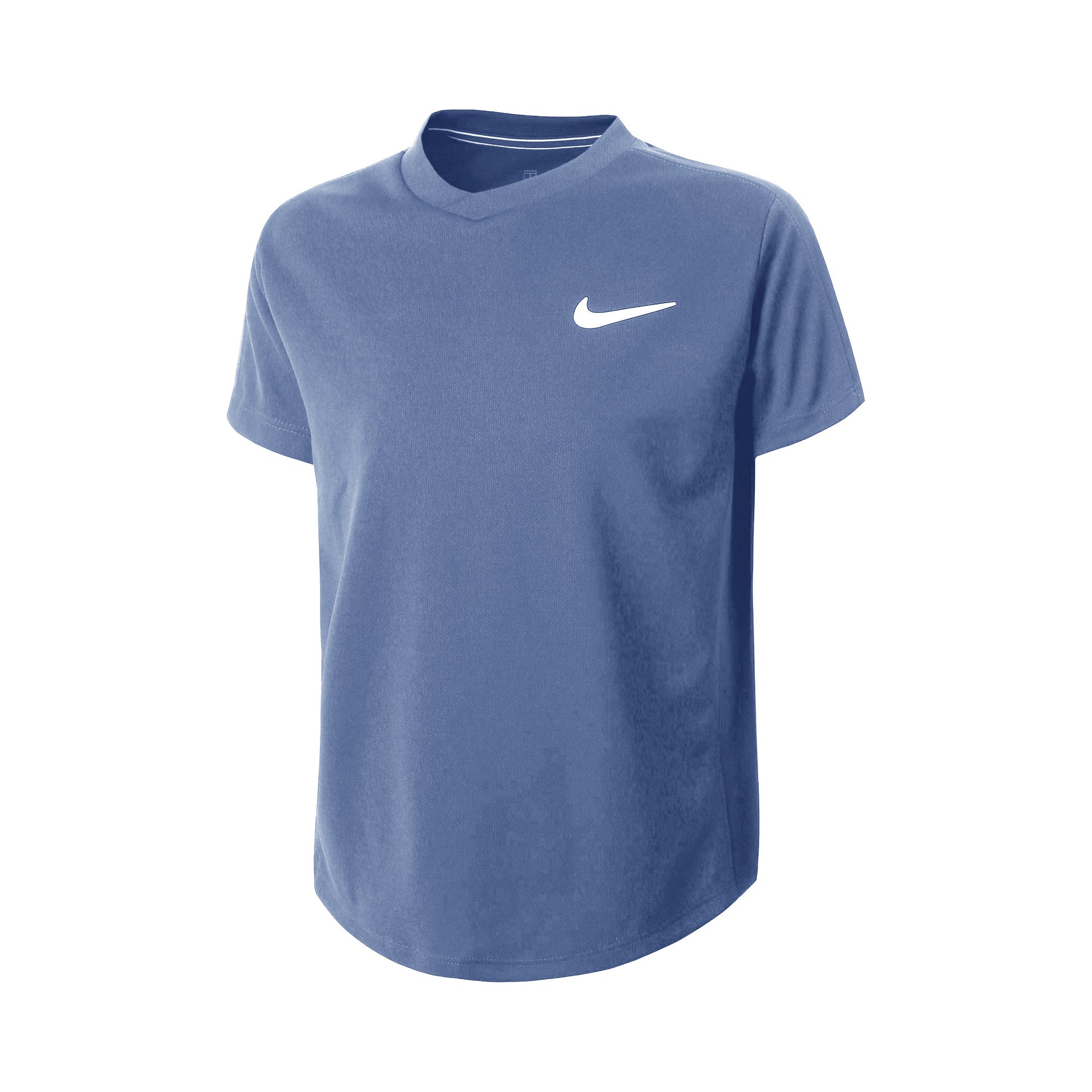Nike Court Dri-Fit Koszulka Chłopcy - niebiesko-szary, biały
