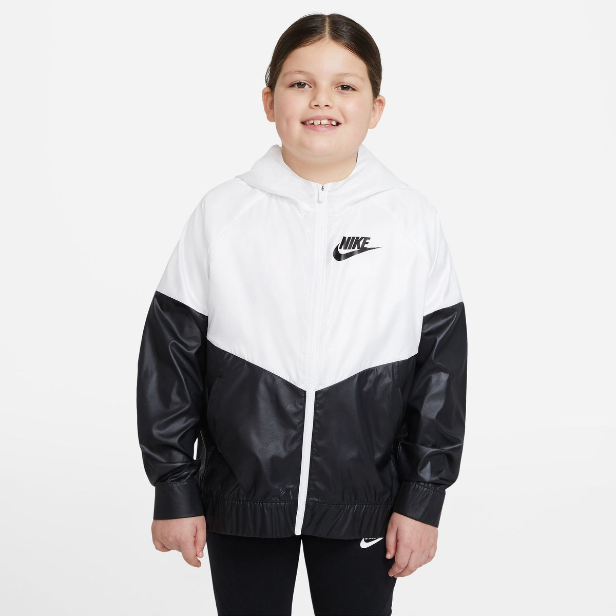 Nike Windrunner Kurtka treningowa Dziewczynki-biały, czarny