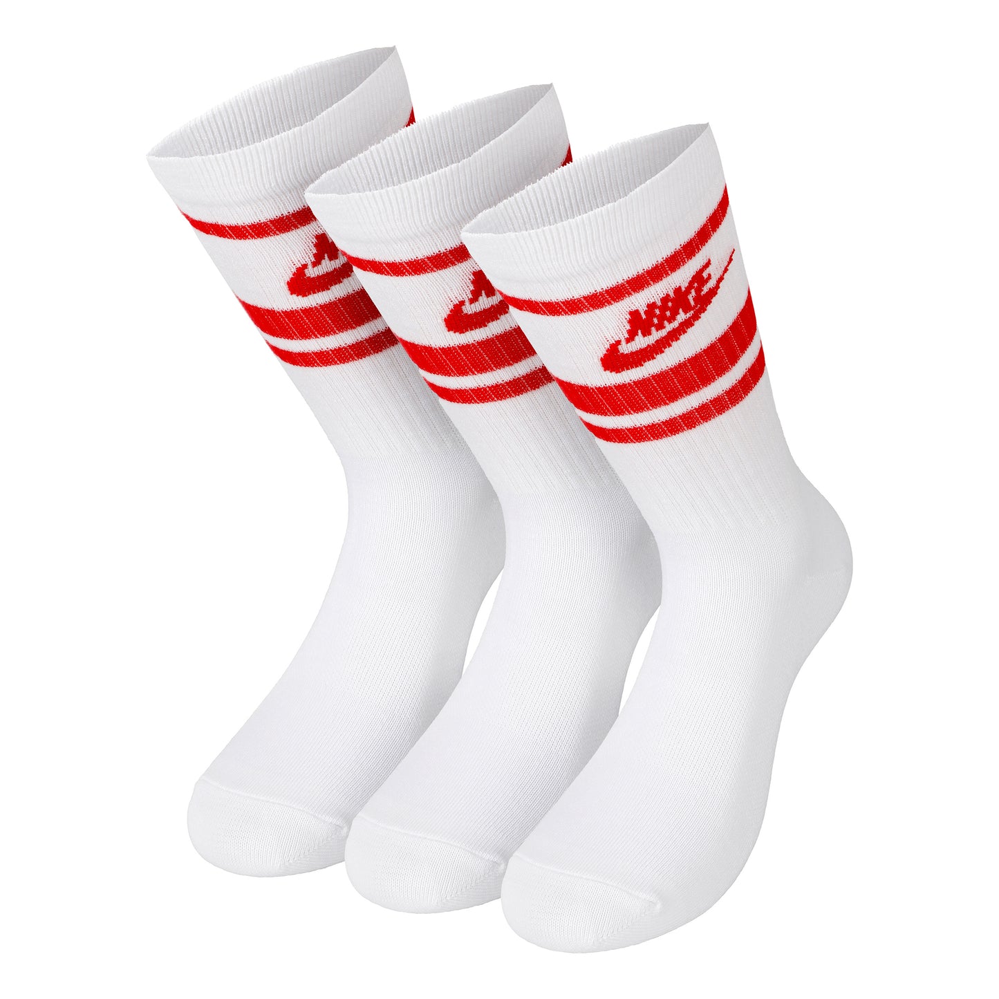 Nike Sportswear Everyday Essential Skarpety Tenisowe Opakowanie 3 Szt.-Biały,Czerwony