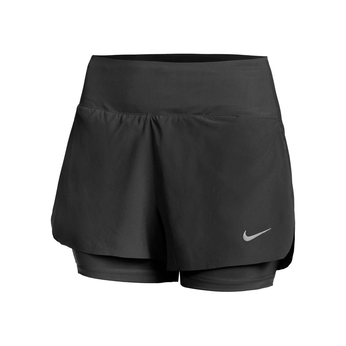 Nike Dri-Fit Swift Mid-Rise 3in 2in1 Szorty Kobiety - czarny,
