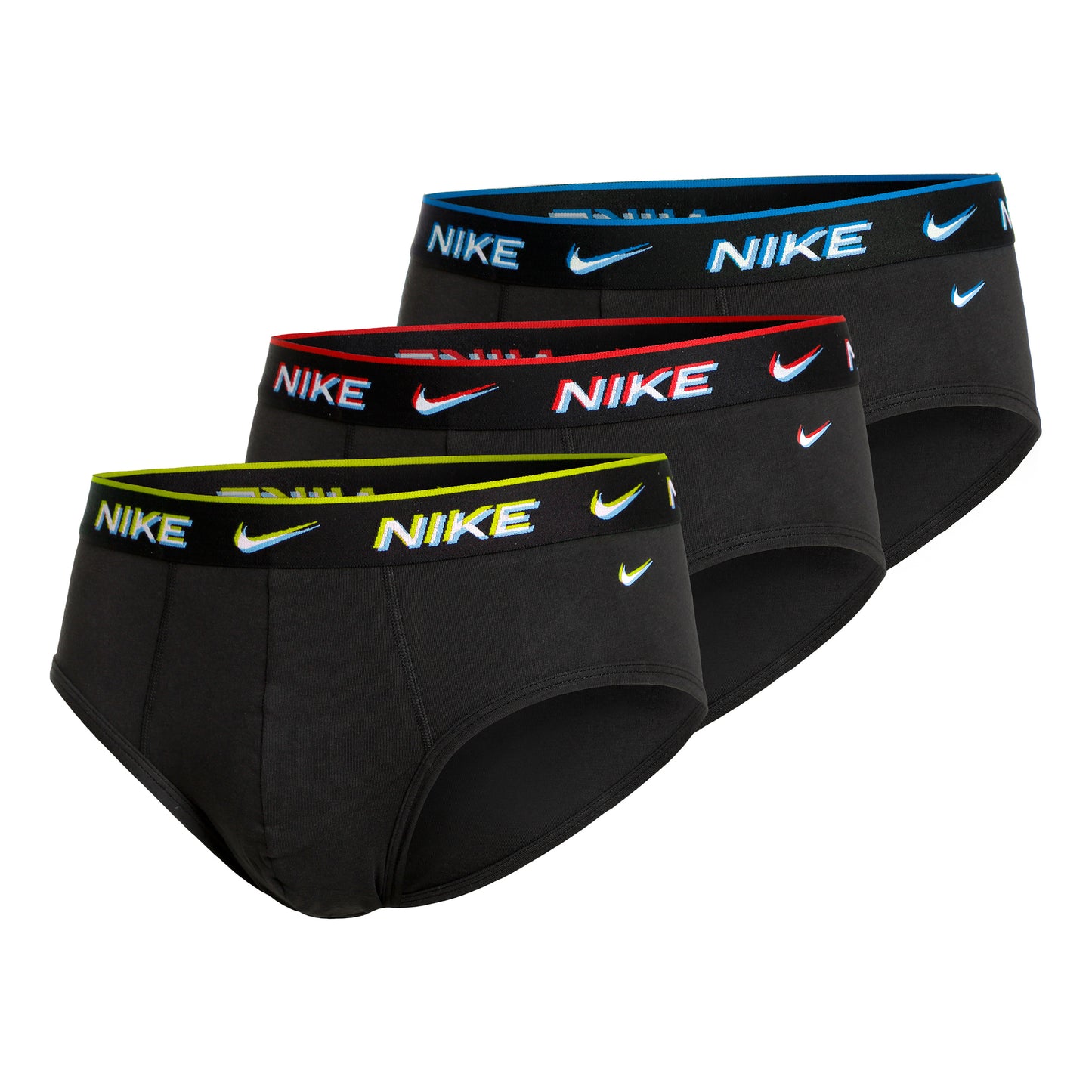 Nike Everyday Cotton Stretch Brief Majtki Opakowanie 3 szt. Mężczyźni - czarny, wielokolorowy