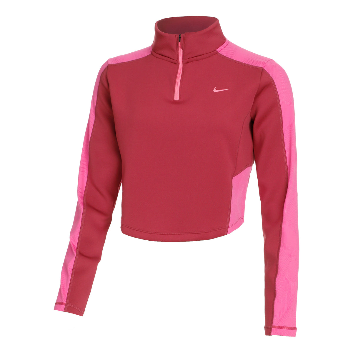 Nike Dri-Fit Half-Zip Długi Rękaw Kobiety - czerwony, różowy