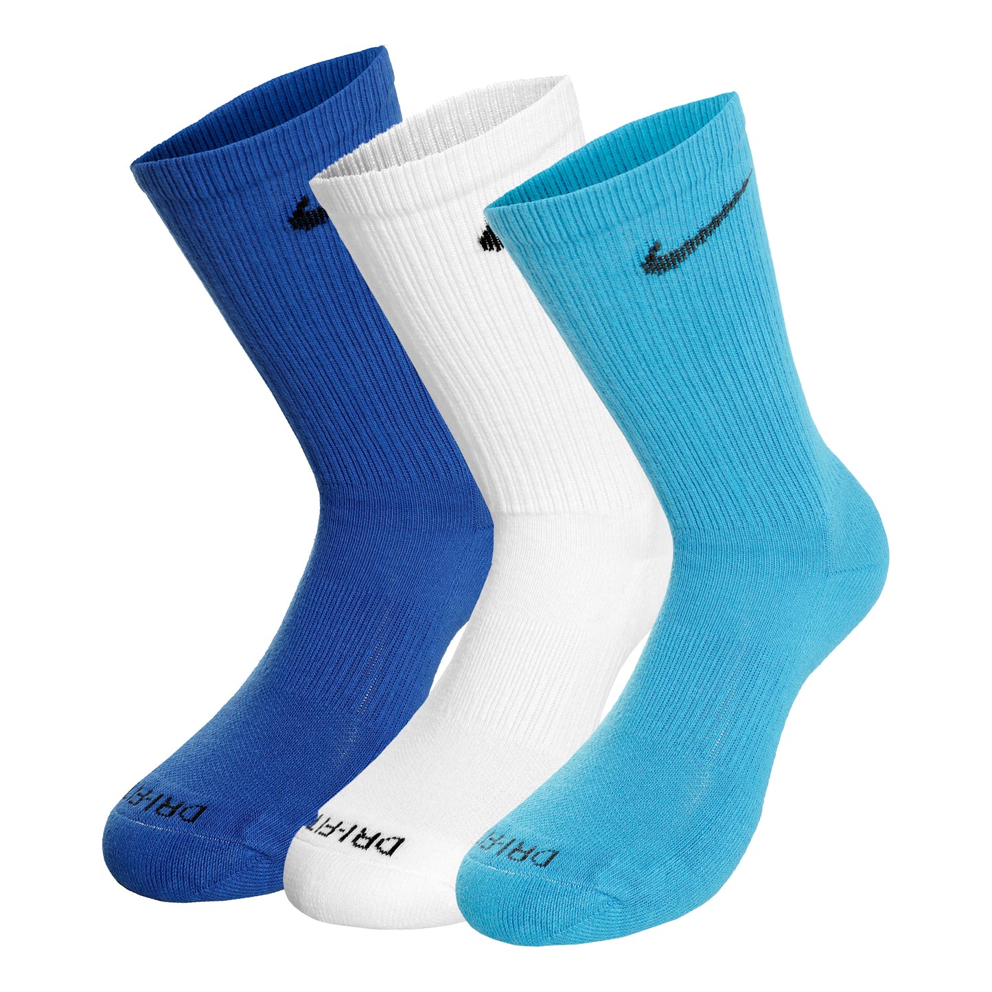 Nike Everyday Plus Cushioned Skarpety tenisowe Opakowanie 3 szt. Unisex - niebieski, biały