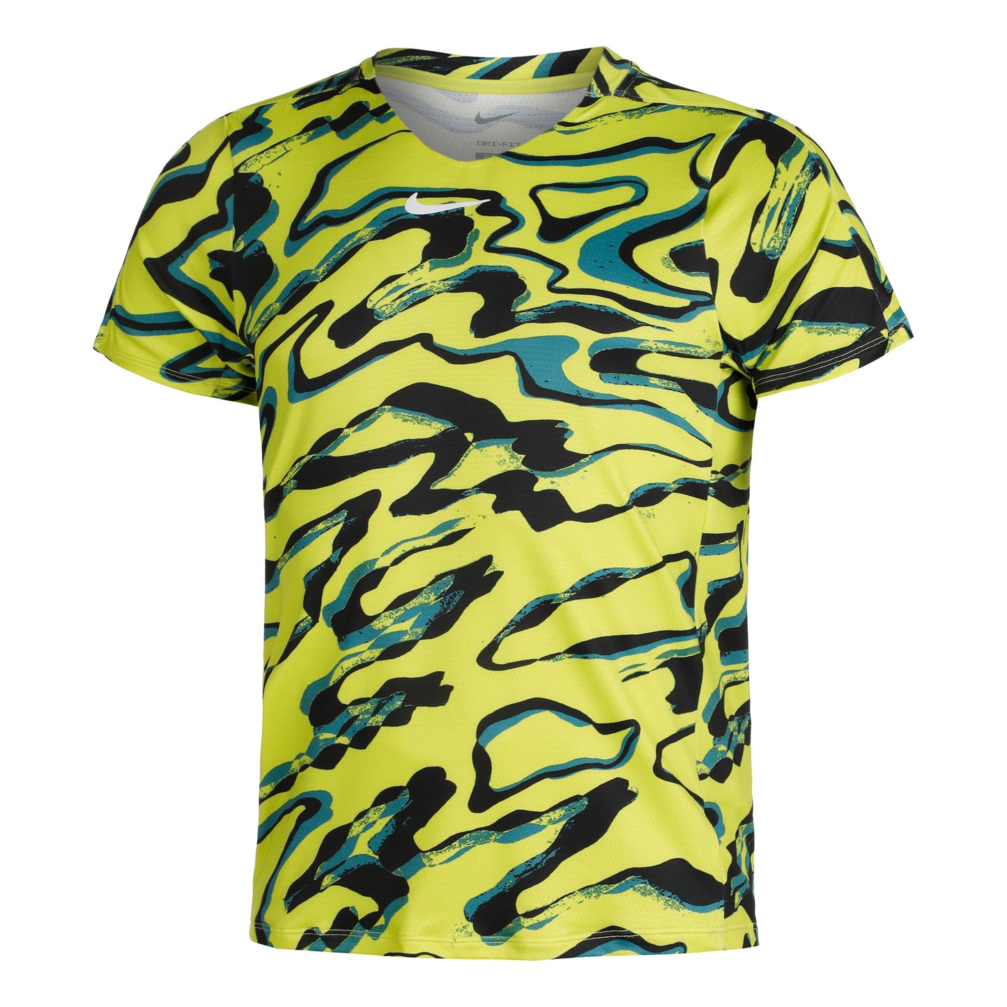 Nike Dri-Fit Court Print Koszulka Mężczyźni - limonka, wielokolorowy