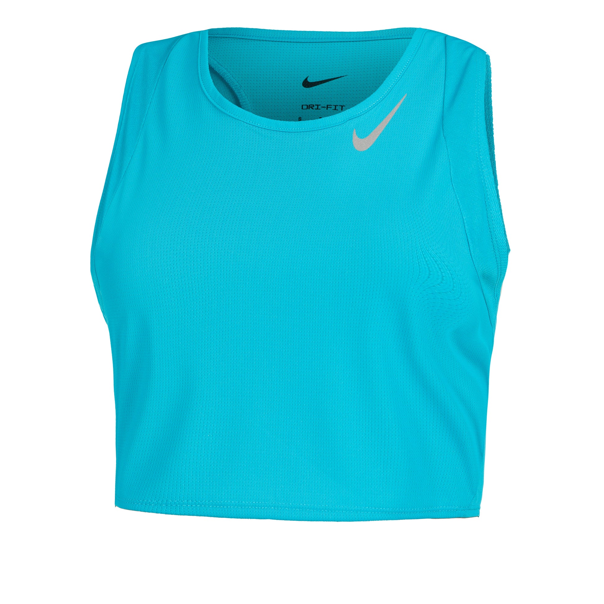 Nike Dri-Fit Fast Crop Koszulka do biegania Kobiety - turkus,