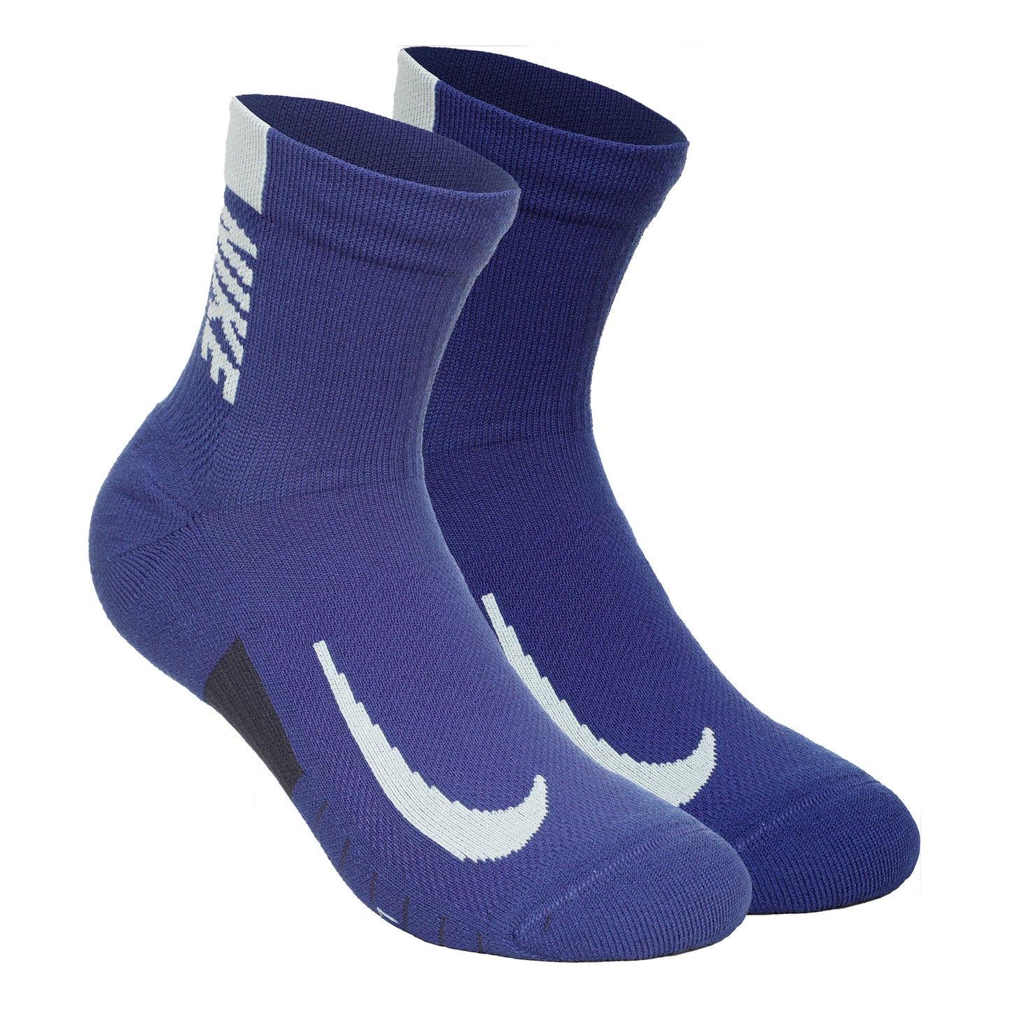 Nike Dri-Fit Multiplier No-Show Socks Skarpety do biegania Opakowanie 2 szt. Unisex - fioletowy, niebieski