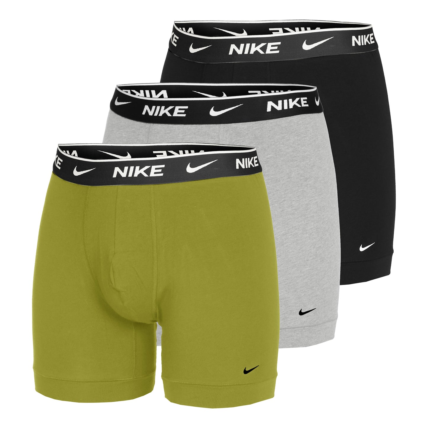 Nike Everyday Cotton Stretch Bokserki sportowe Opakowanie 3 szt. Mężczyźni - wielokolorowy, oliwka