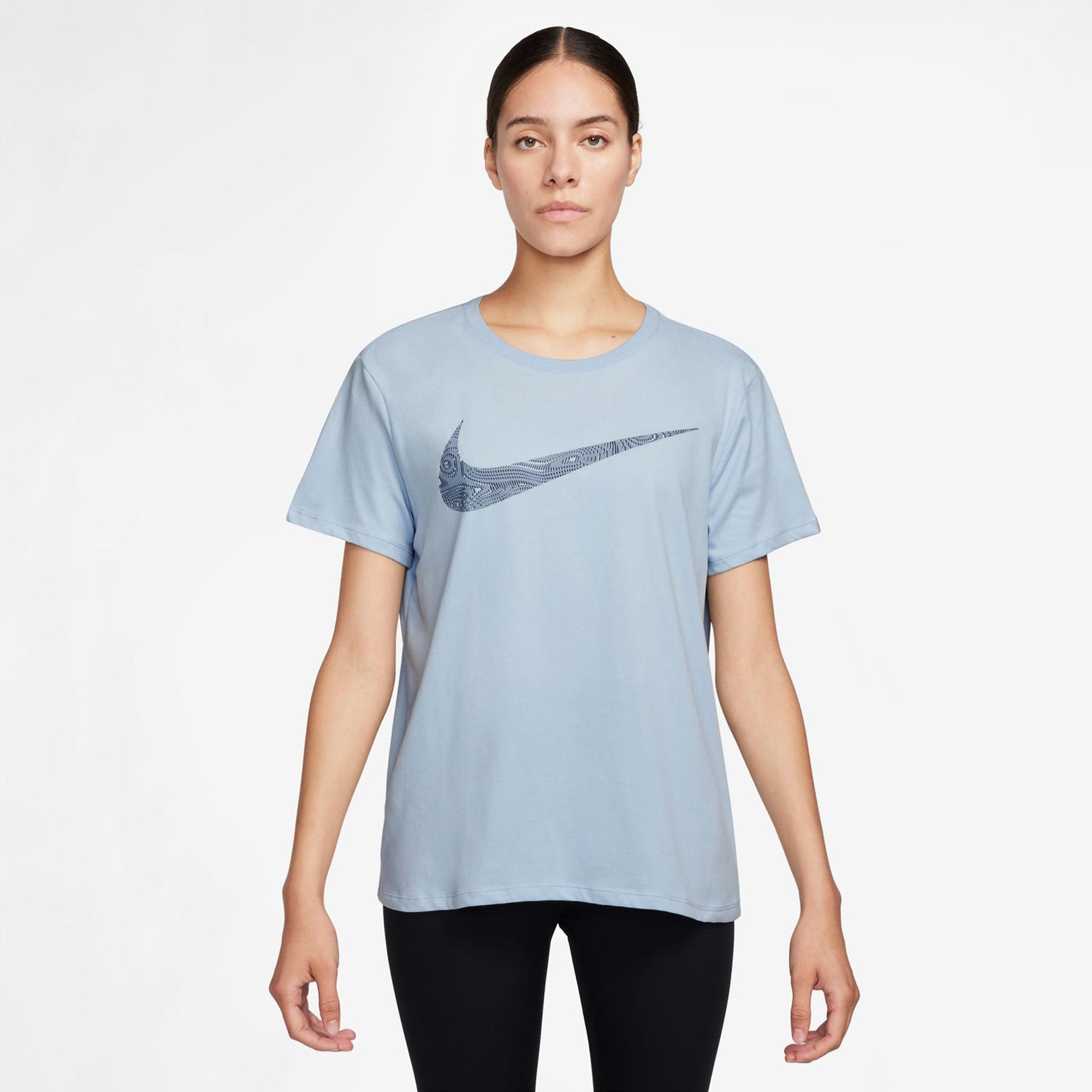 Nike Dri-Fit Slam Short Koszulka Kobiety-Niebiesko-szary