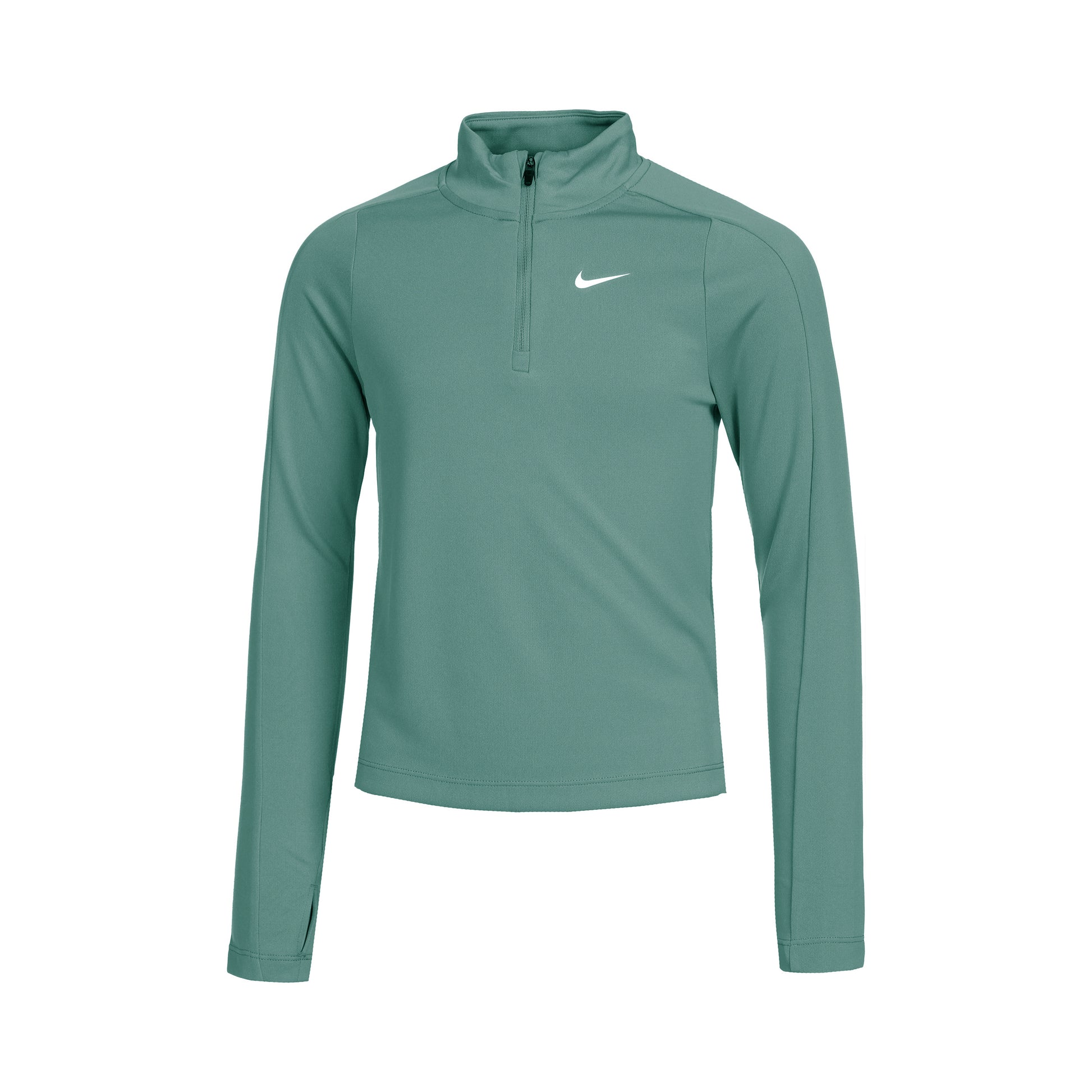 Nike Dri-Fit Half-Zip Długi Rękaw Dziewczynki - ciemnozielony,