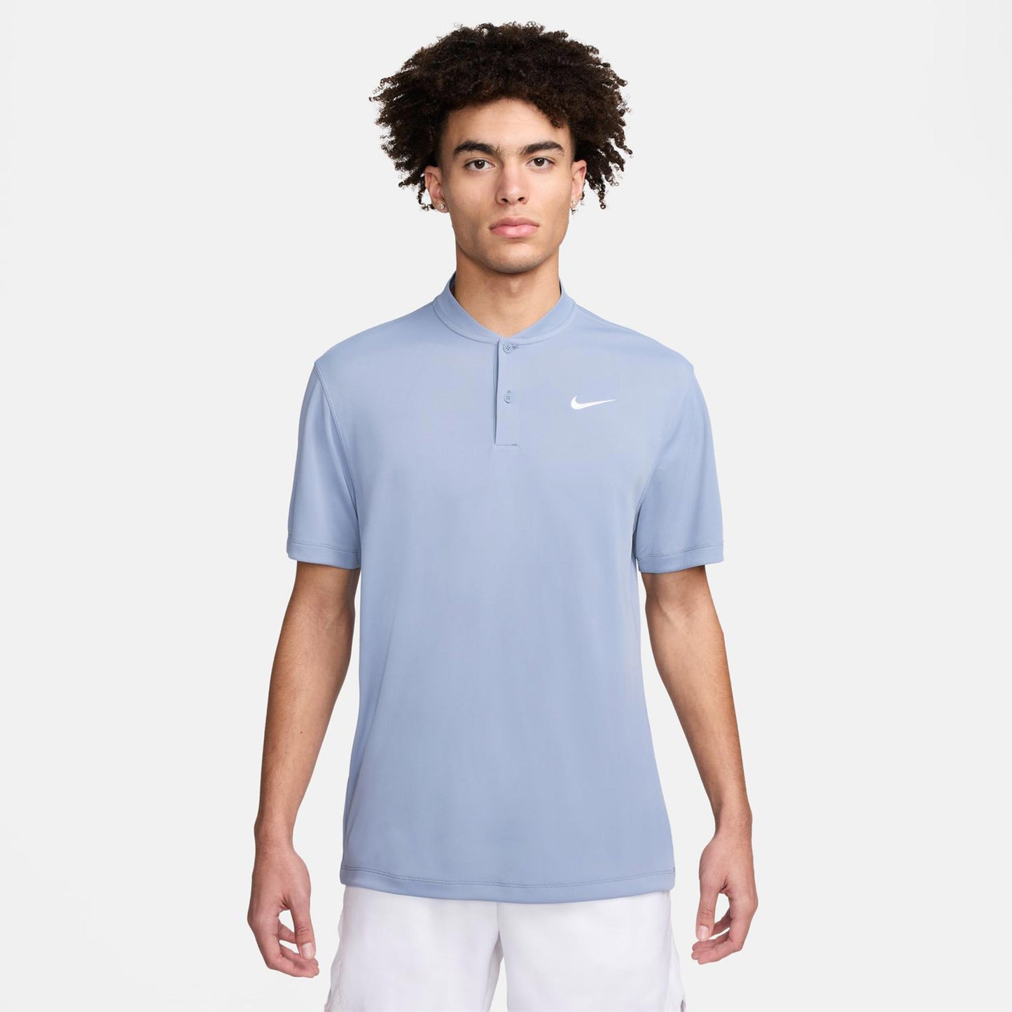 Nike Dri-Fit Court Blade Solid Polo Mężczyźni - niebiesko-szary,