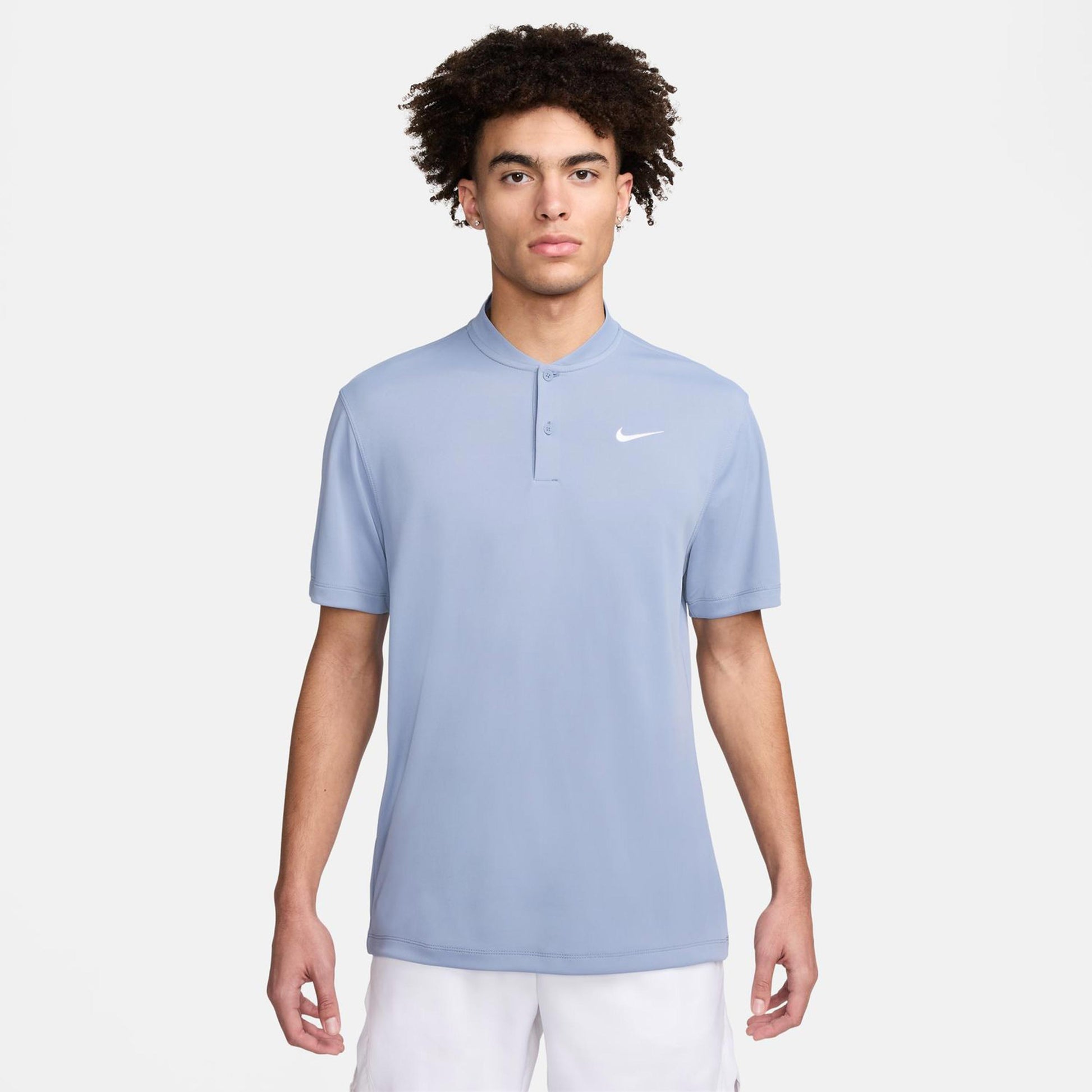 Nike Dri-Fit Court Blade Solid Polo Mężczyźni - niebiesko-szary,