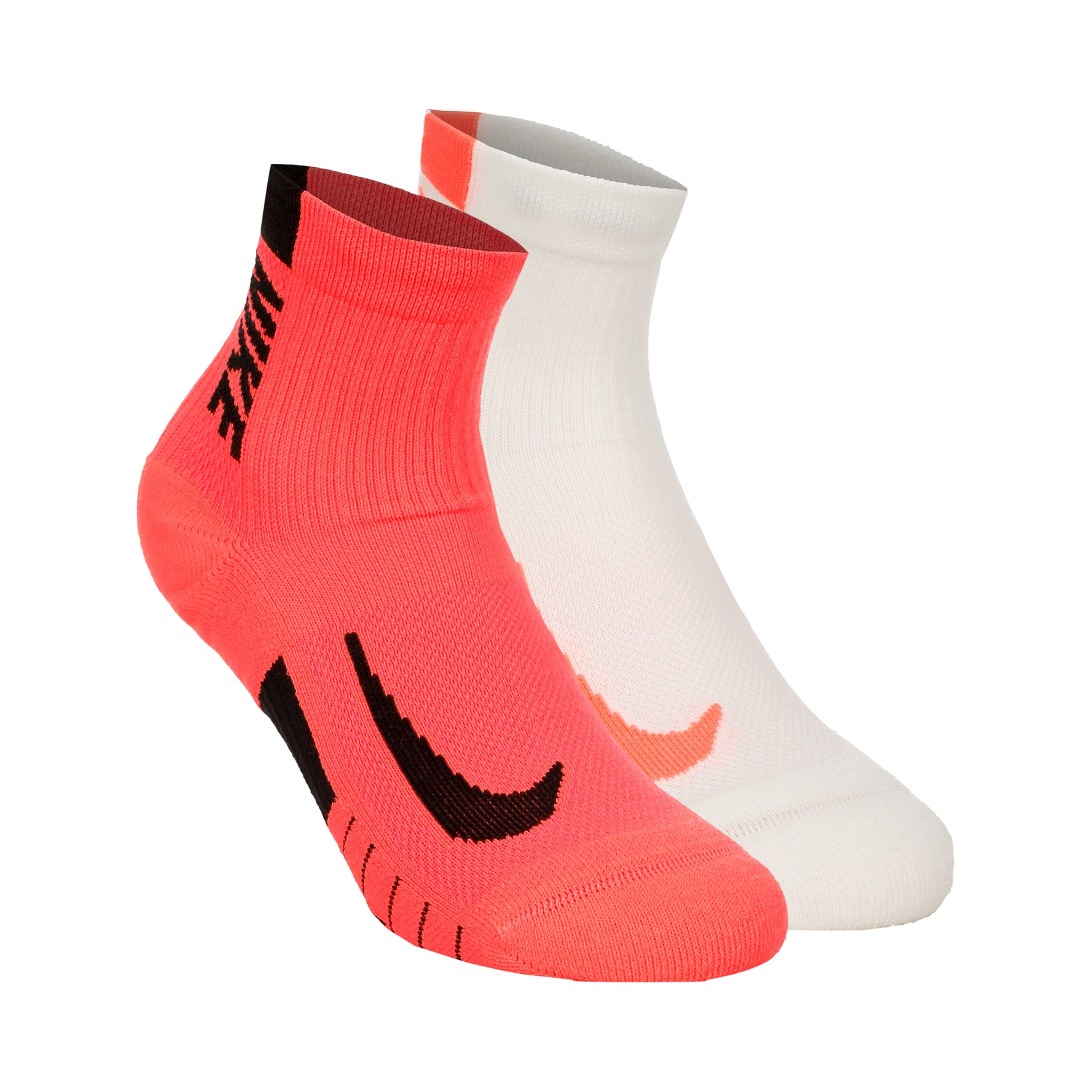 Nike Dri-Fit Multiplier No-Show Socks Skarpety do biegania Opakowanie 2 szt. Unisex - koral, krem