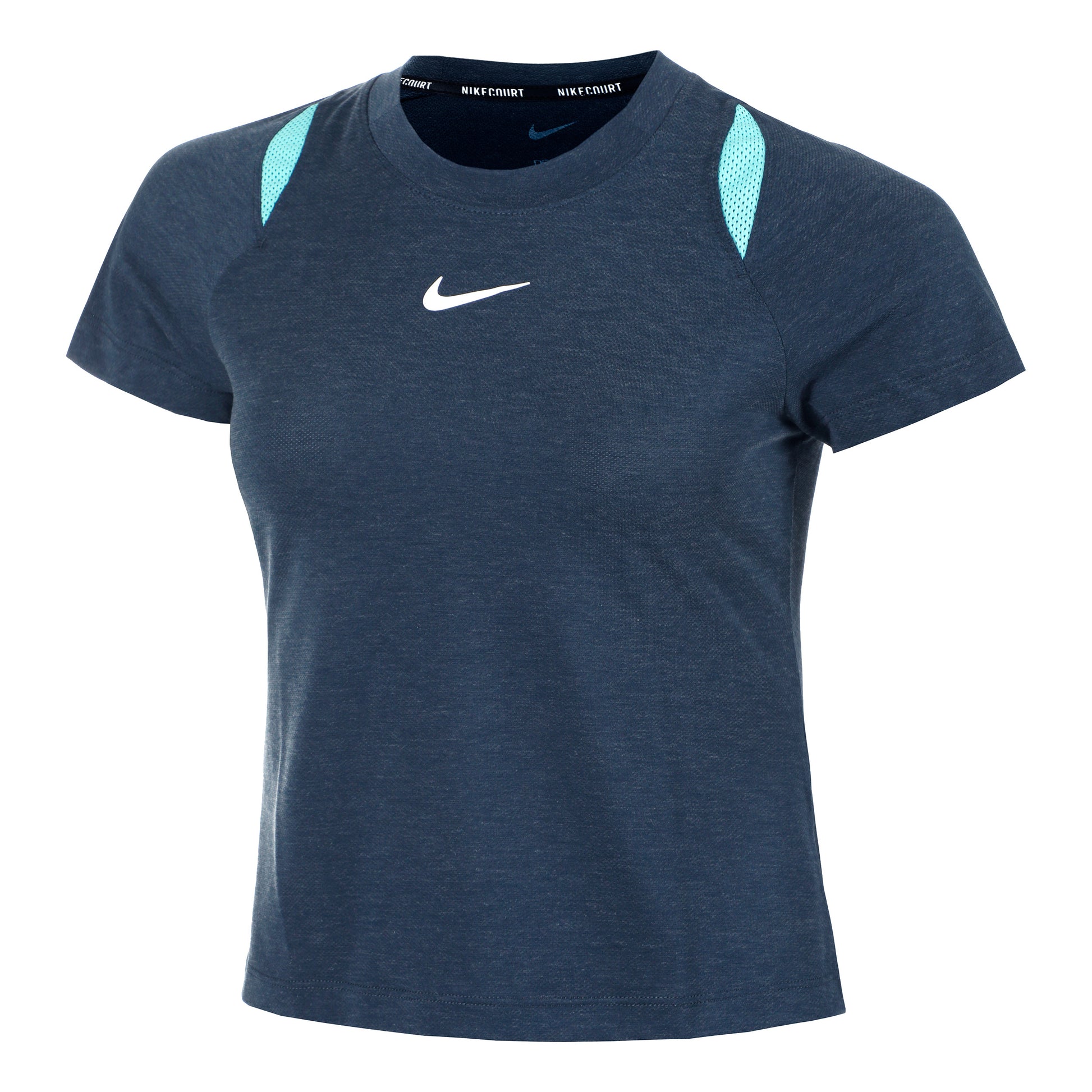 Nike Court Dri-Fit Advantage Koszulka Kobiety - ciemnoniebieski, turkus