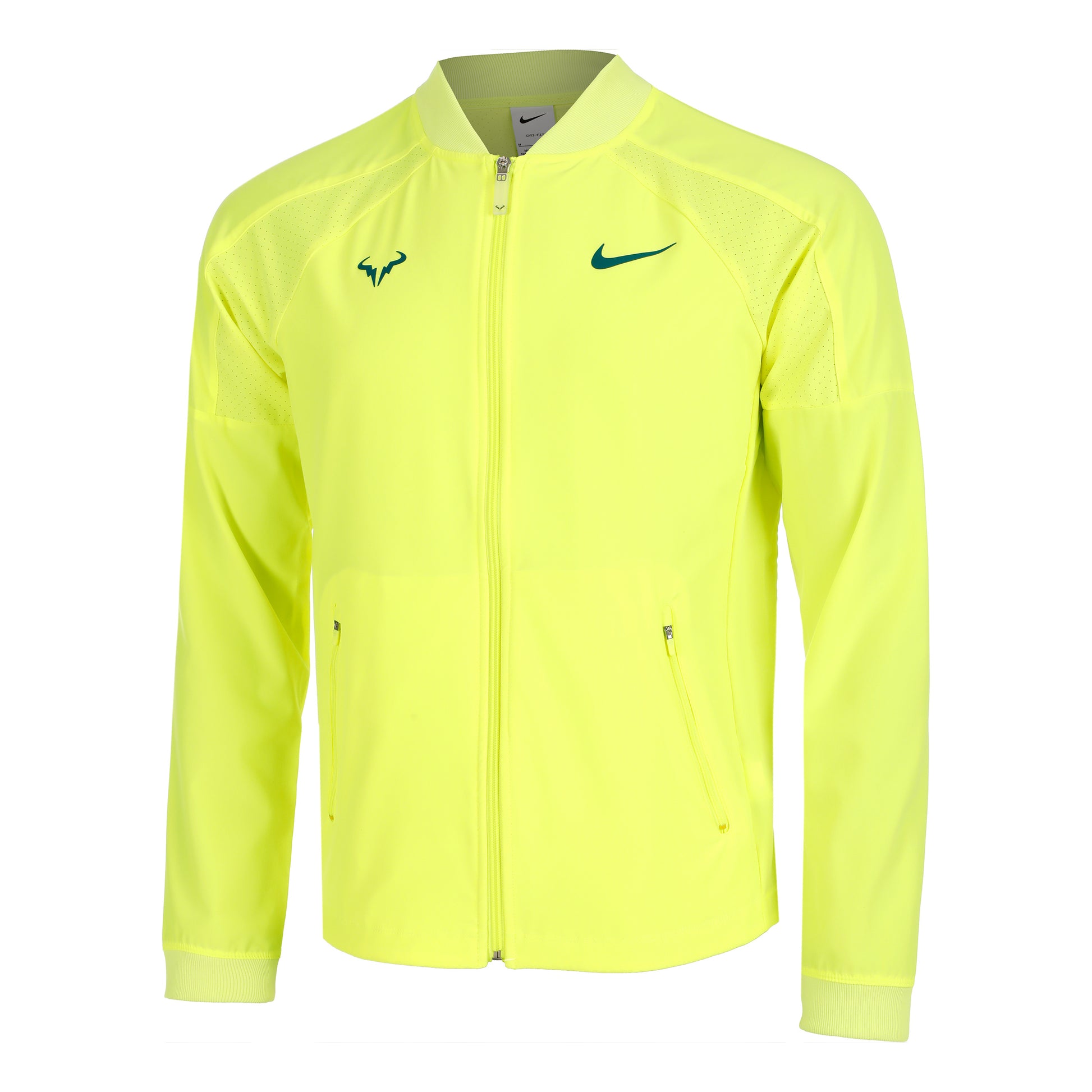 Nike Dri-Fit RAFA MNK Kurtka treningowa Mężczyźni - neonowy żółty,