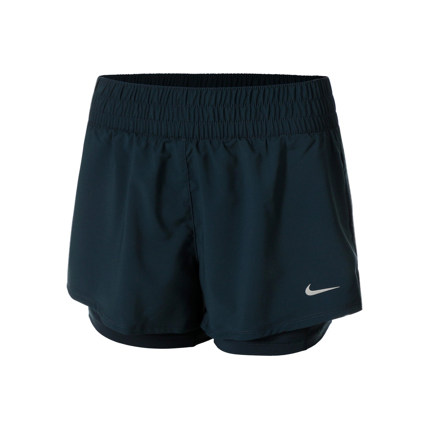 Nike Dri-Fit One Mid Rise 2in1 3in Szorty Kobiety - ciemnoniebieski, petrol