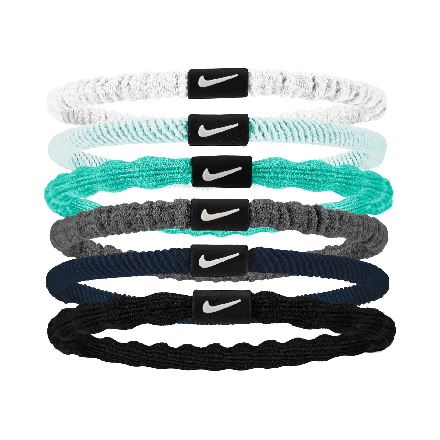 Nike Flex Hair Tie Opaska do włosów Opakowanie 6 szt. Unisex - wielokolorowy, biały