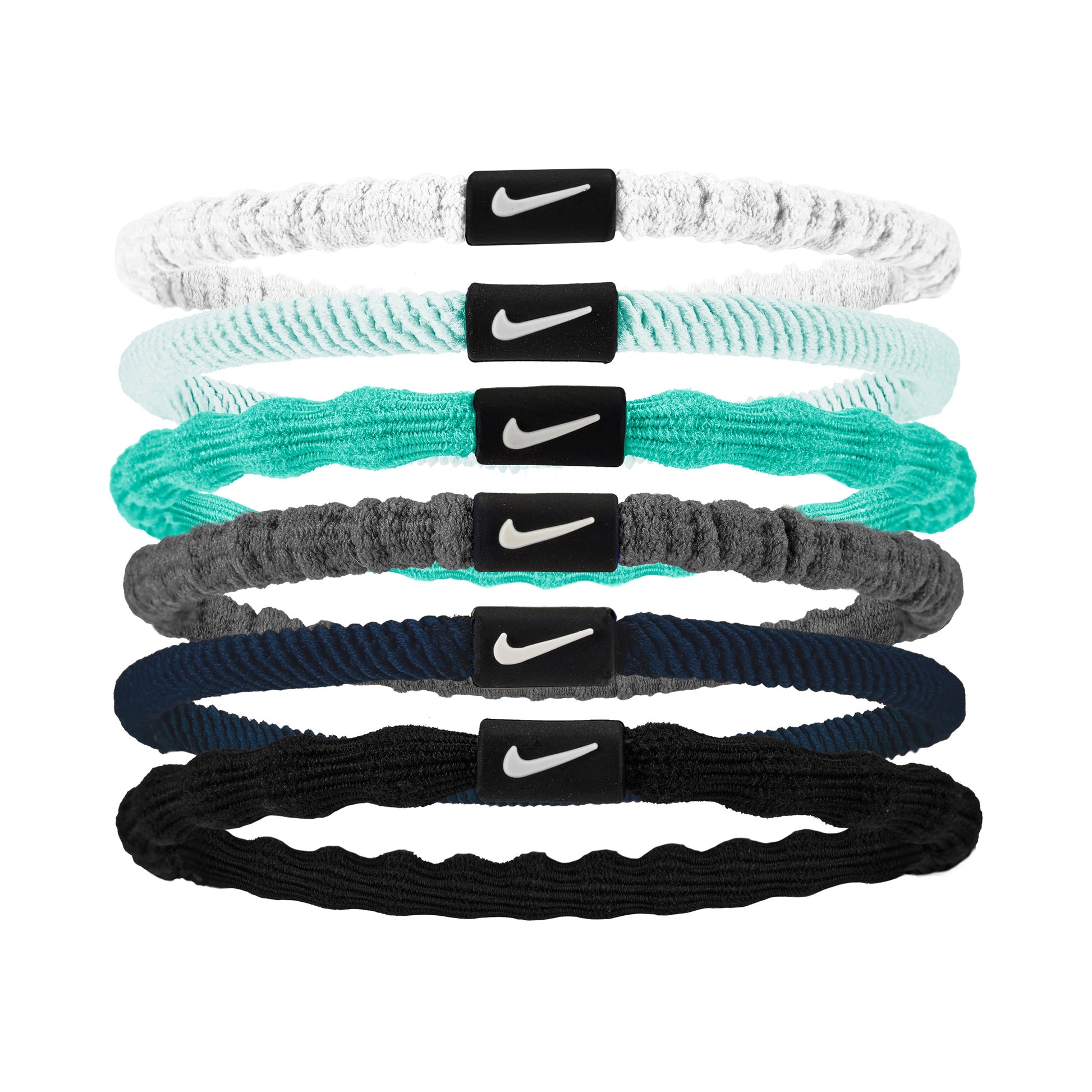 Nike Flex Hair Tie Opaska do włosów Opakowanie 6 szt. Unisex - wielokolorowy, biały
