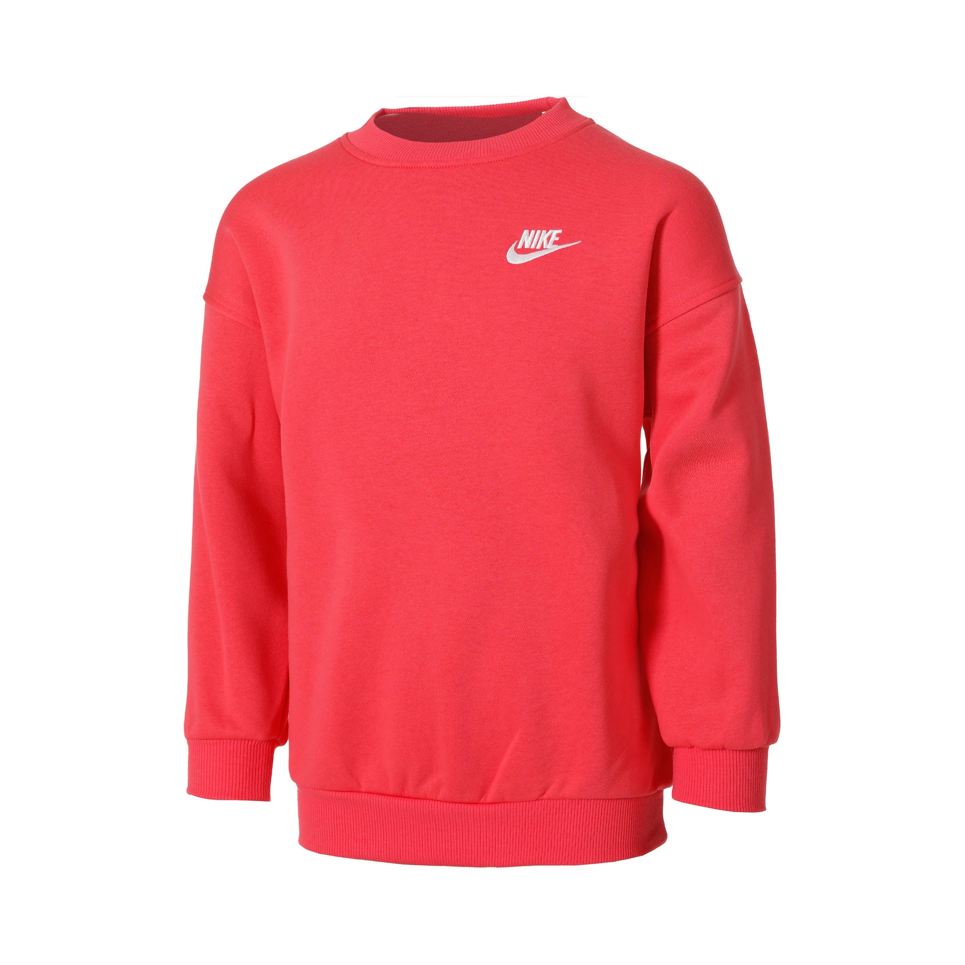 Nike Sportswear Club Fleece Oversized Crew Bluza Dziewczynki - różowy,