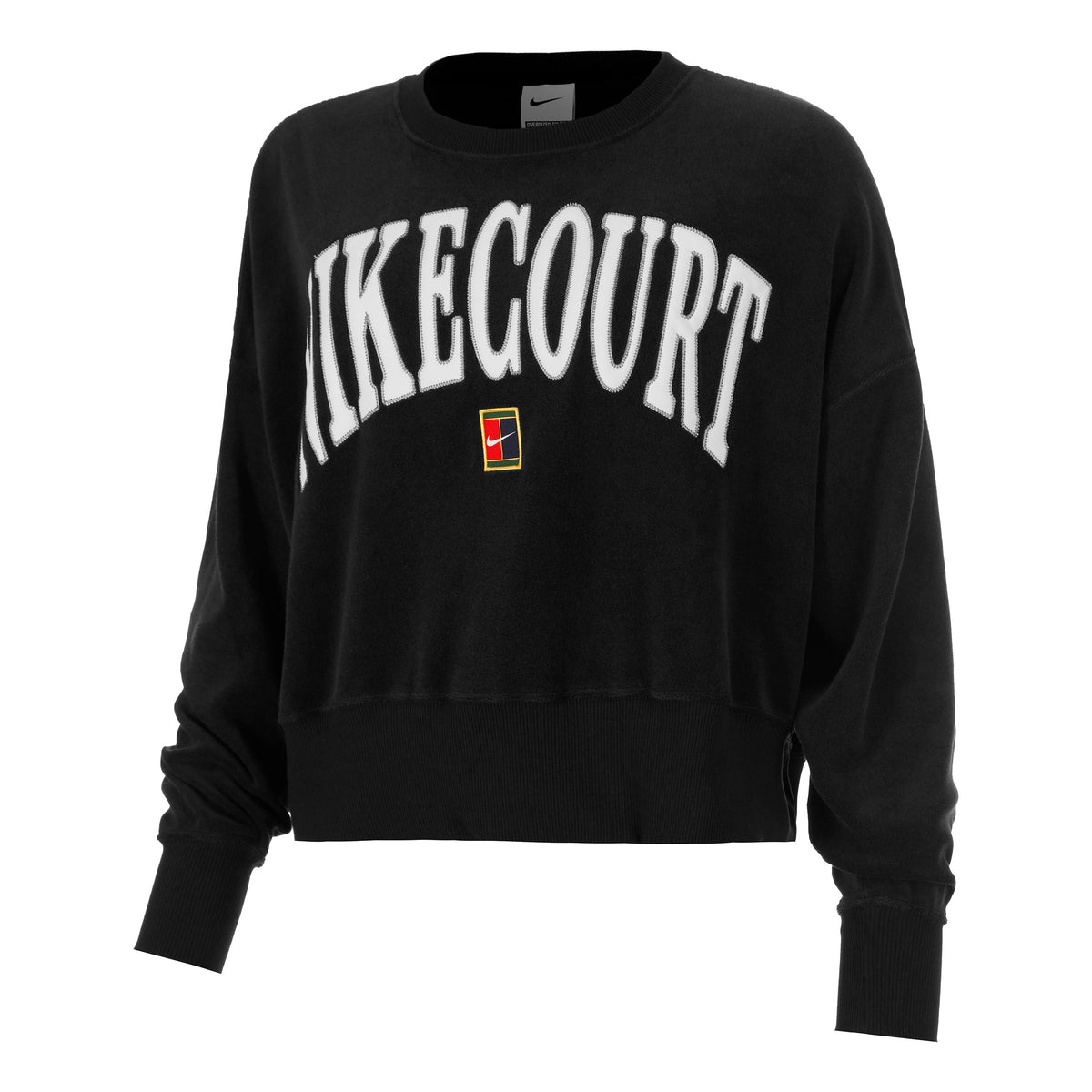 Nike Court Heritage Fleece GFX Crew Bluza Kobiety-Czarny