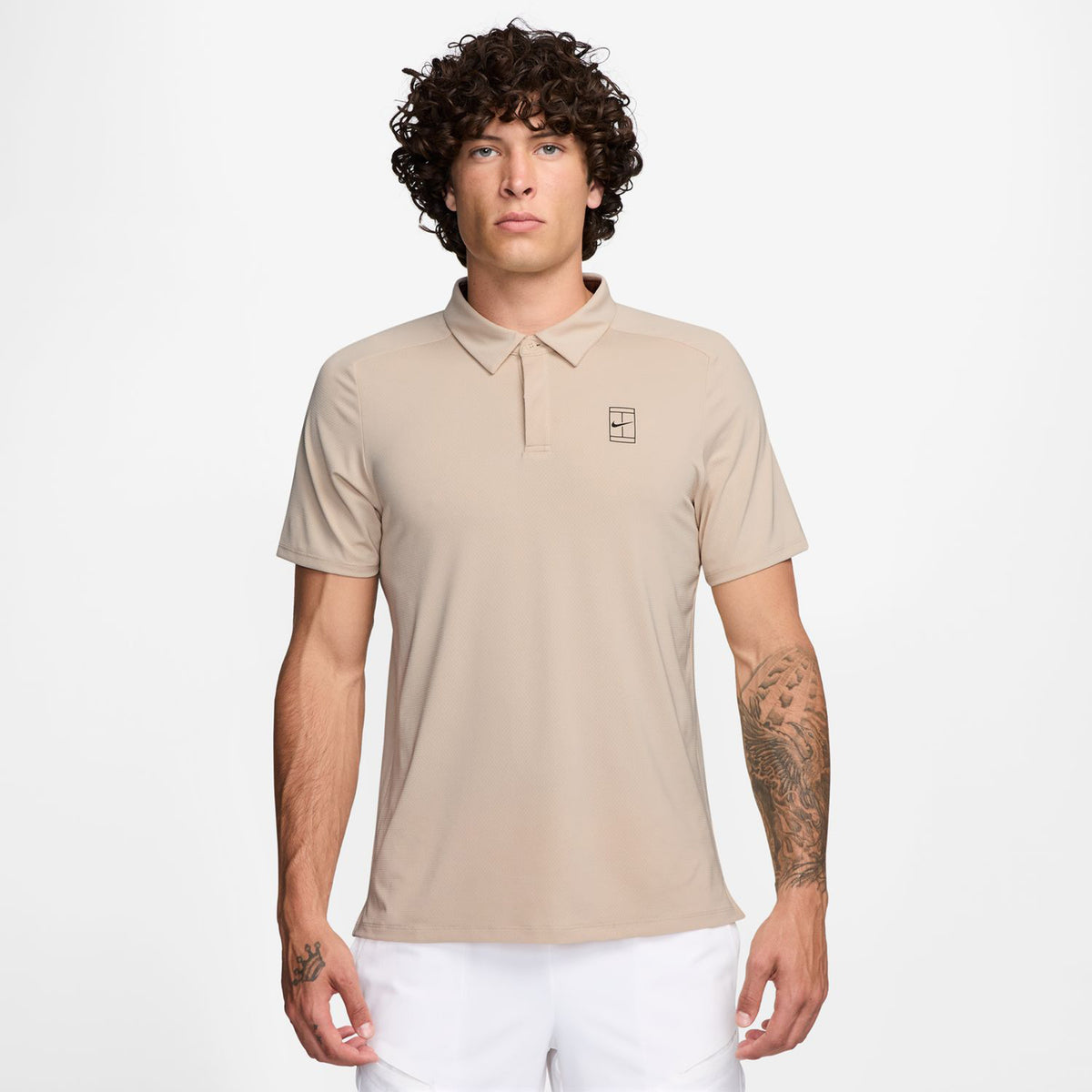 Nike Court Dri-FIT Advantage Polo Mężczyźni-Beż