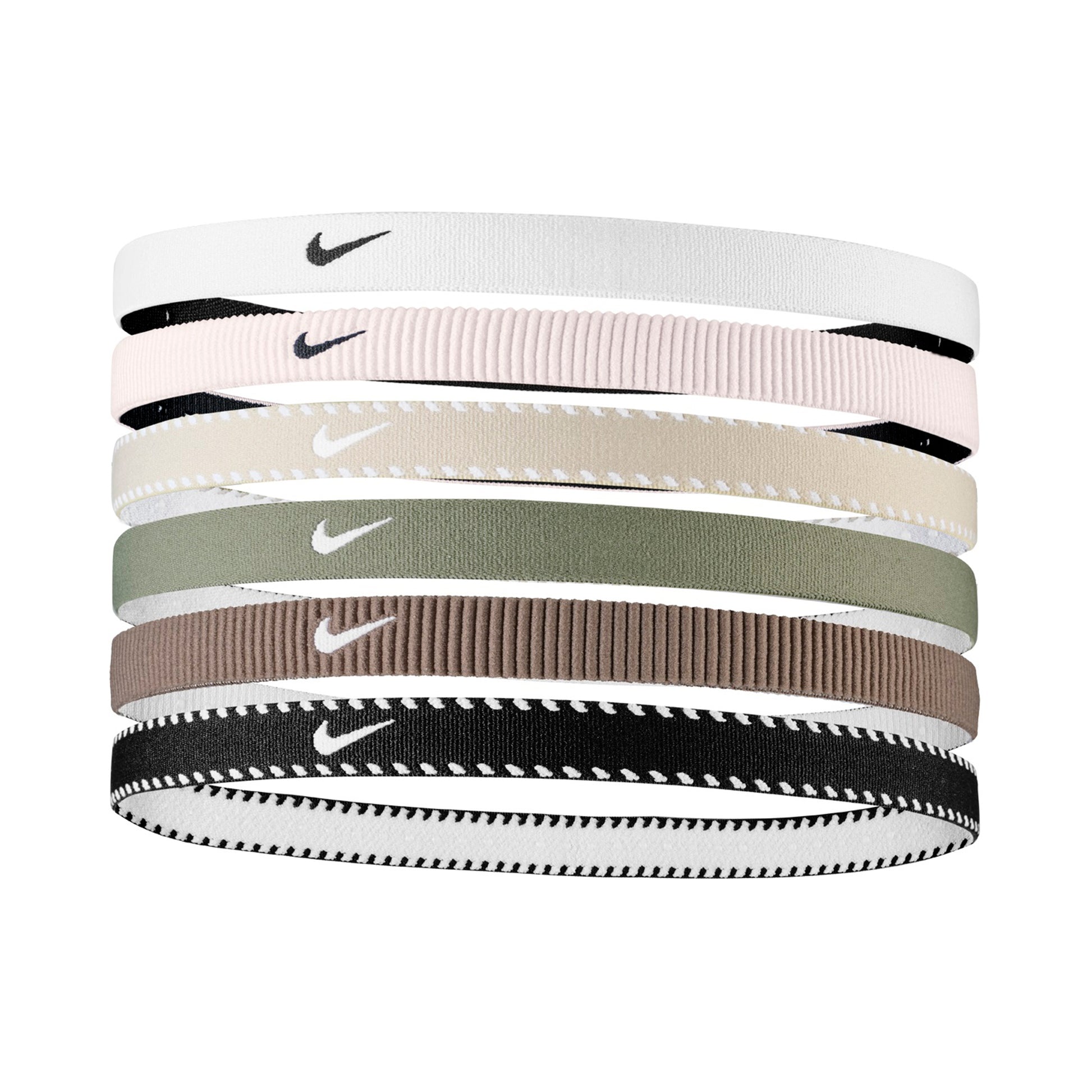 Nike Nike Flex Classic Opaska Do Włosów Opakowanie 6 Szt.-Biały,Ciemnoniebieski
